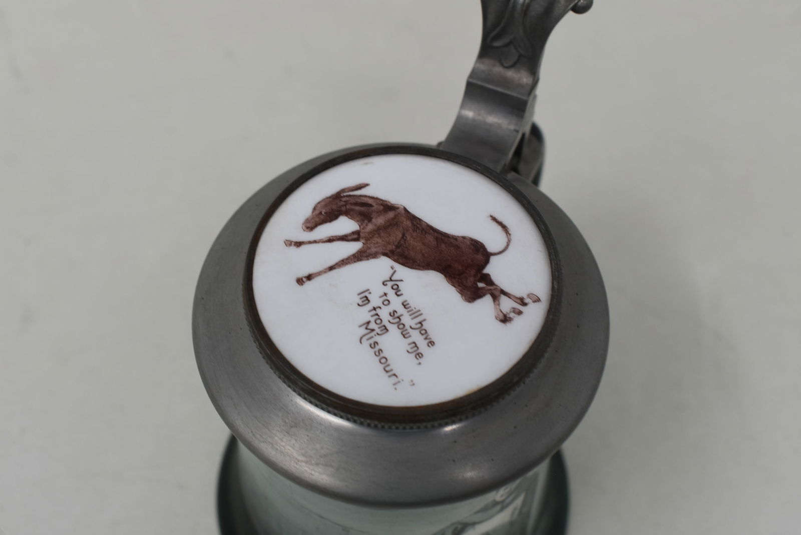 O'Hara Dial Co. Porcelain Beer Stein Missouri Inlay Lid (1 of 6)