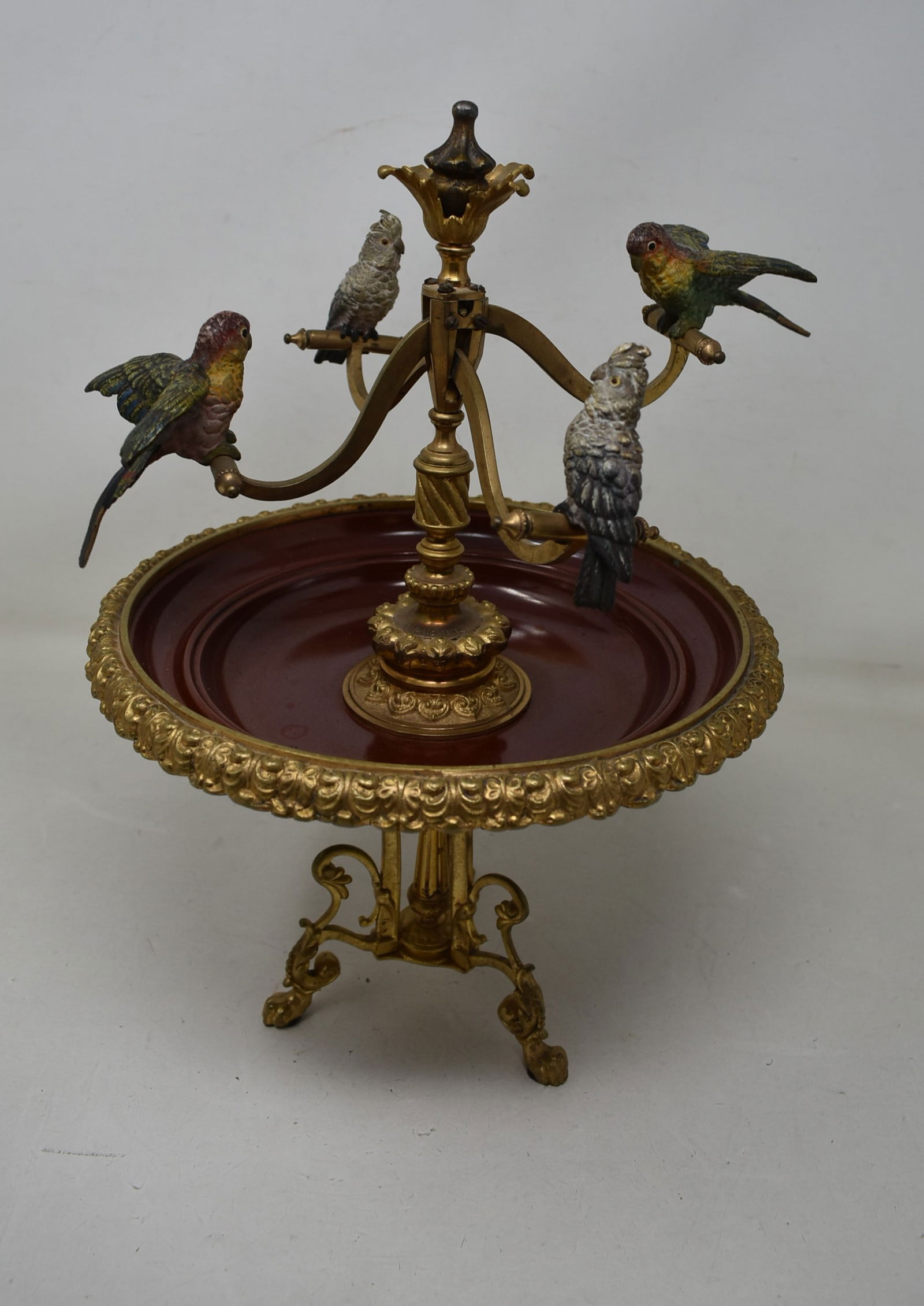 Austrian Cold Painted Bronze Pucher 4 Moving Birds Centerpiece (1 of 6)