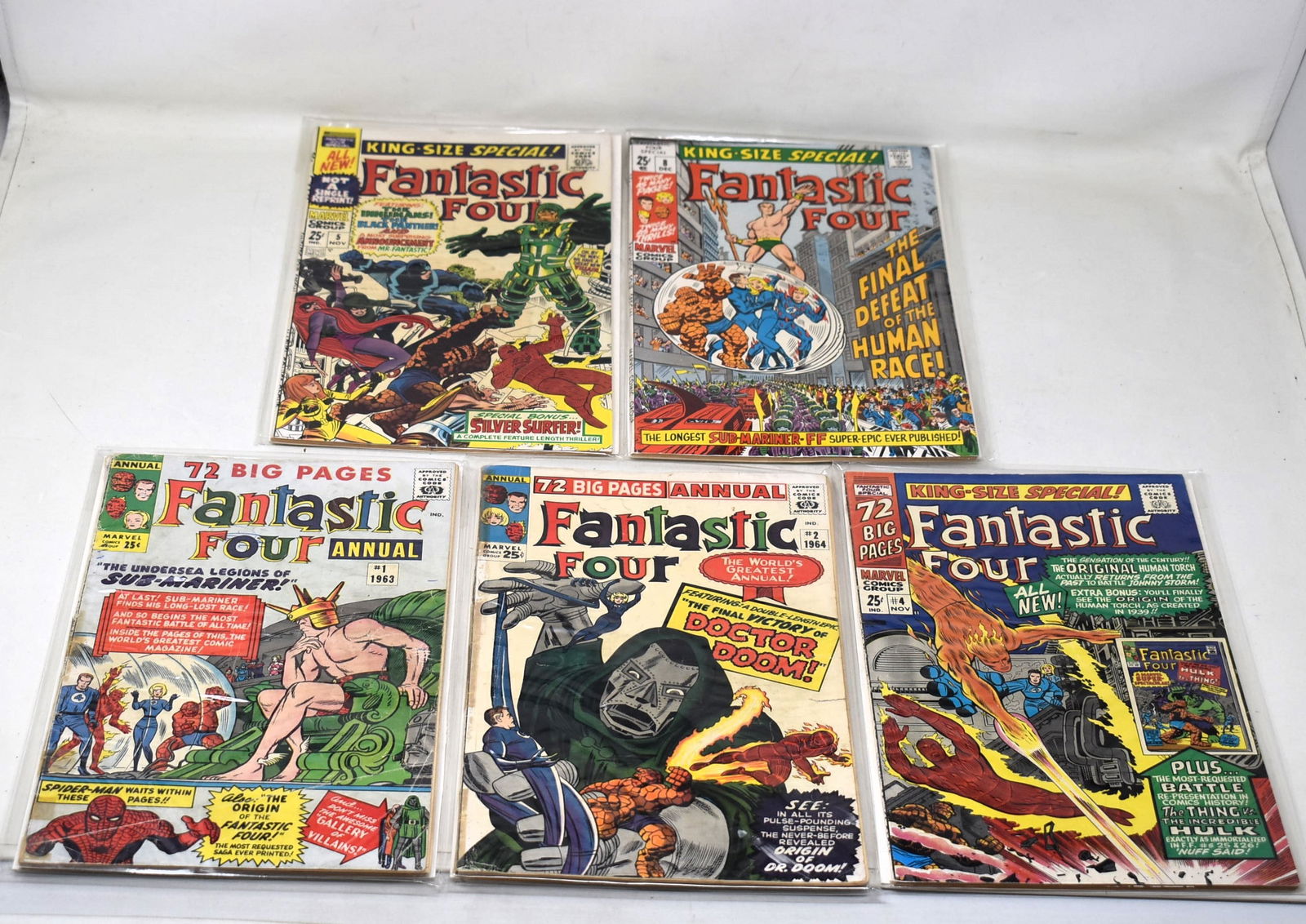 Fantastic Four Comic Book Lot of 5 issues Annual 1 2 4 5 & 8 (1 of 5)