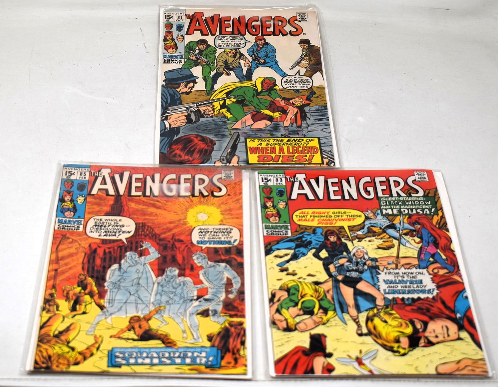Avengers Comic Book Lot of 6 issues - 81-86 1st Valkyrie 1st Squadron Supreme (1 of 7)