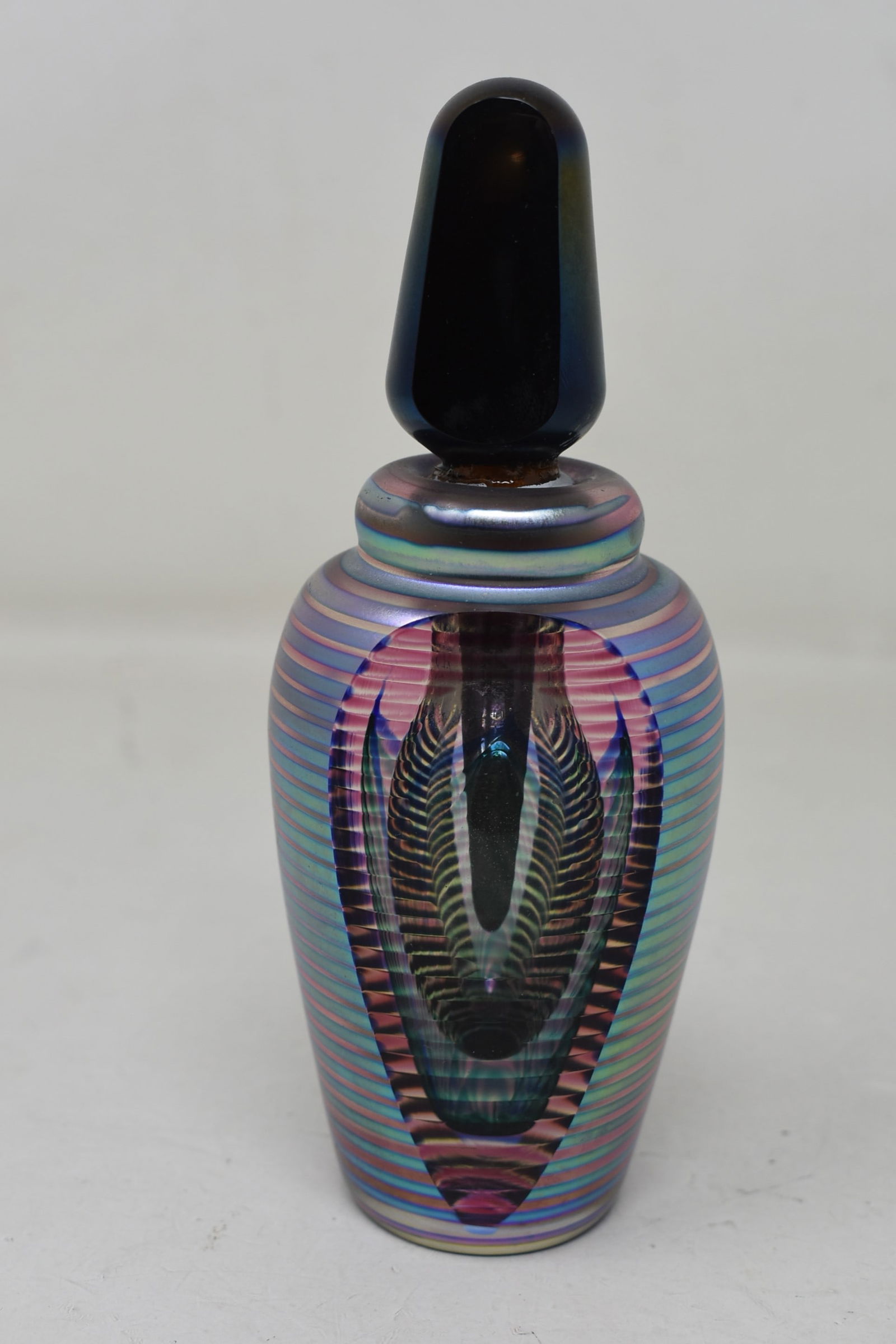 Stuart Abelman 1991 Art Glass Perfume Bottle Signed (1 of 6)