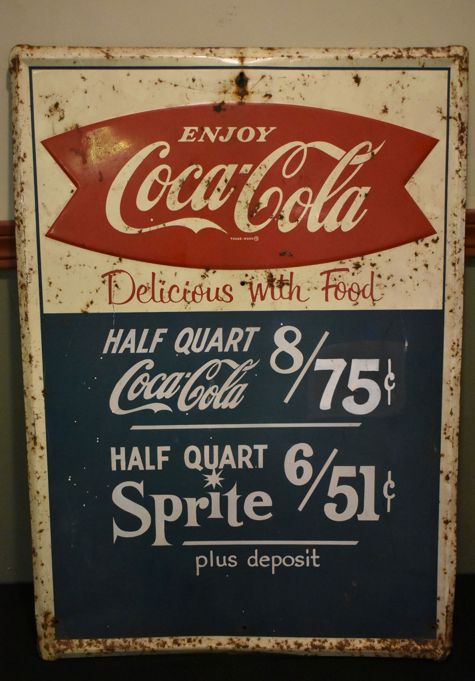 Vintage Coca-Cola Tin Sign Menu Board (1 of 4)