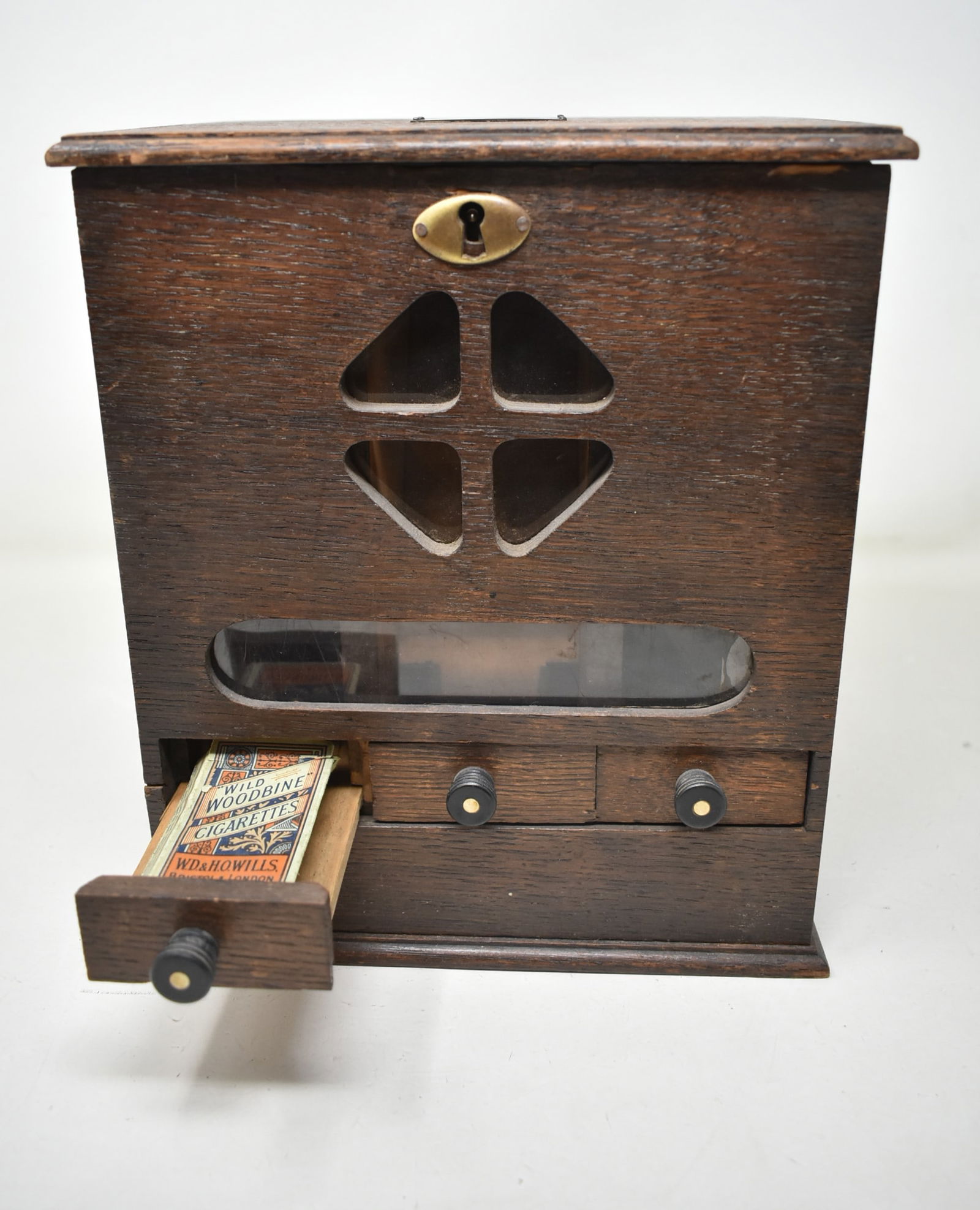 Vintage Wood Cigarette Coin-Op Vending Machine (1 of 5)