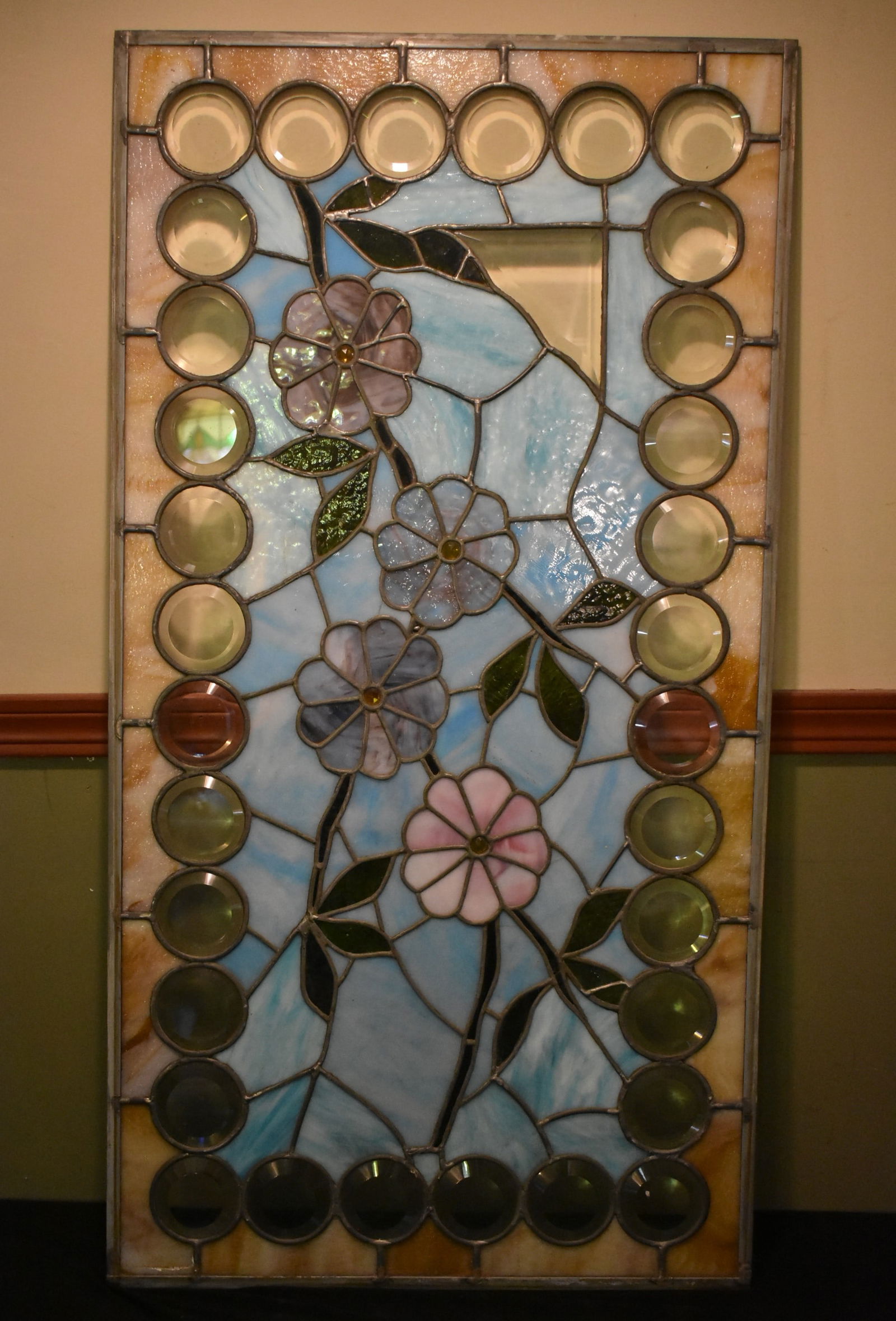 Large Vintage Stained Glass Window (1 of 4)