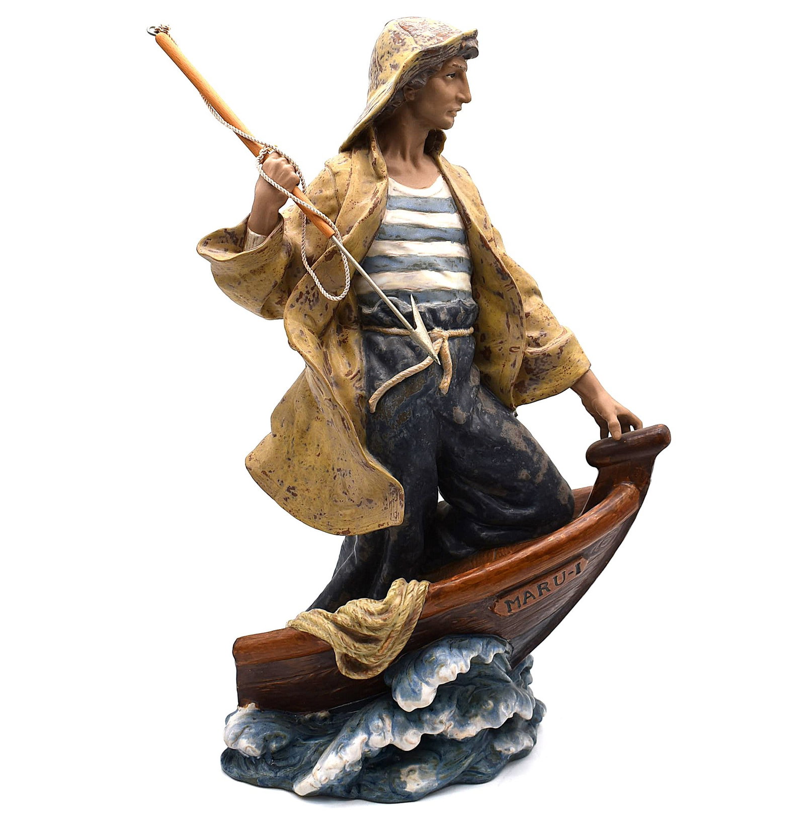 Giant 20" LLADRO Harpooner 2121 Fisherman Whaling: Giant 20"+ LLADRO Harpooner 2121 Fisherman Whaling - great piece, in great shape - No chips, scratches etc. - NO BOX