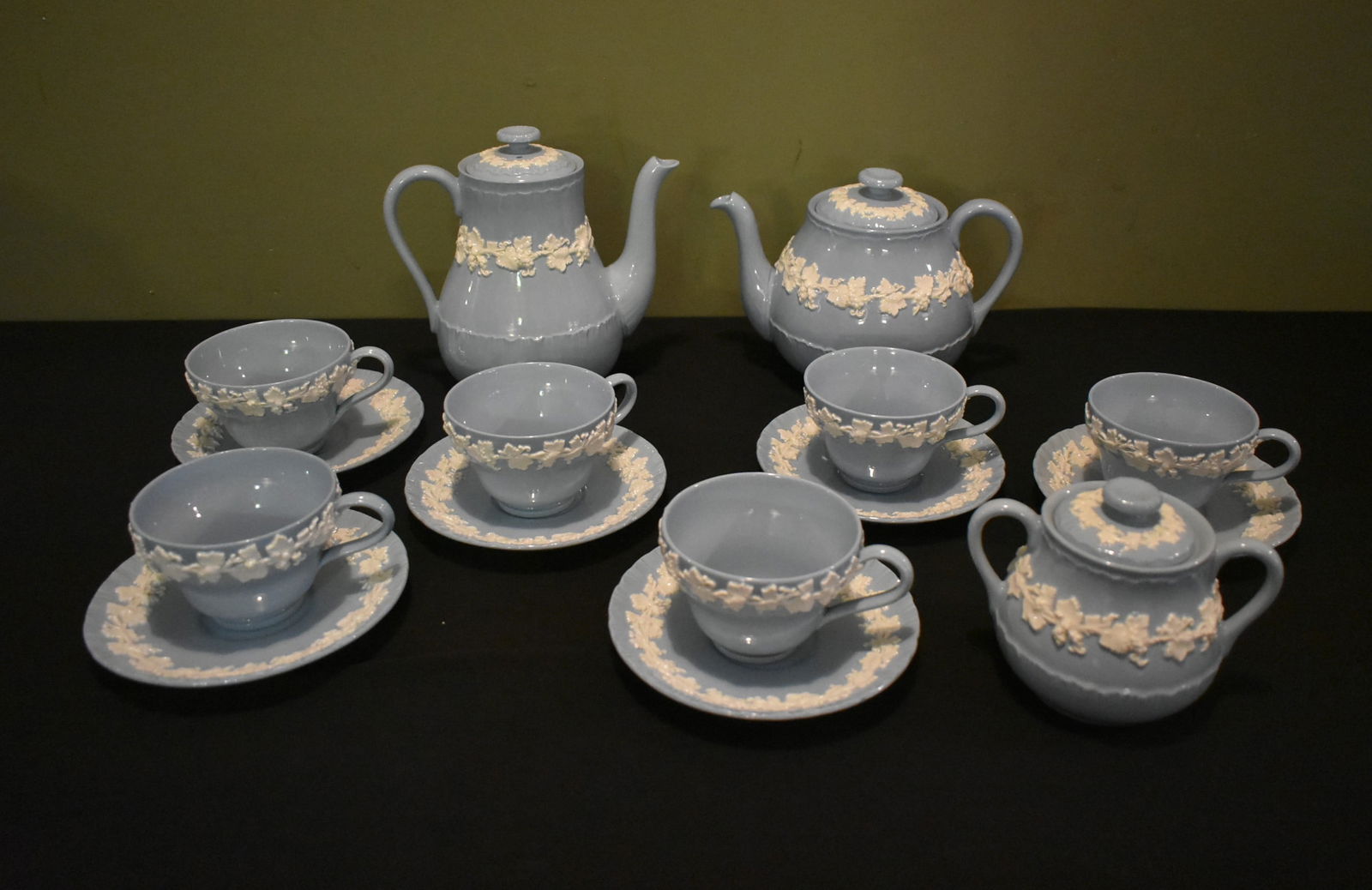 Wedgewood Cream Embossed Queensware China Tea Service (1 of 7)