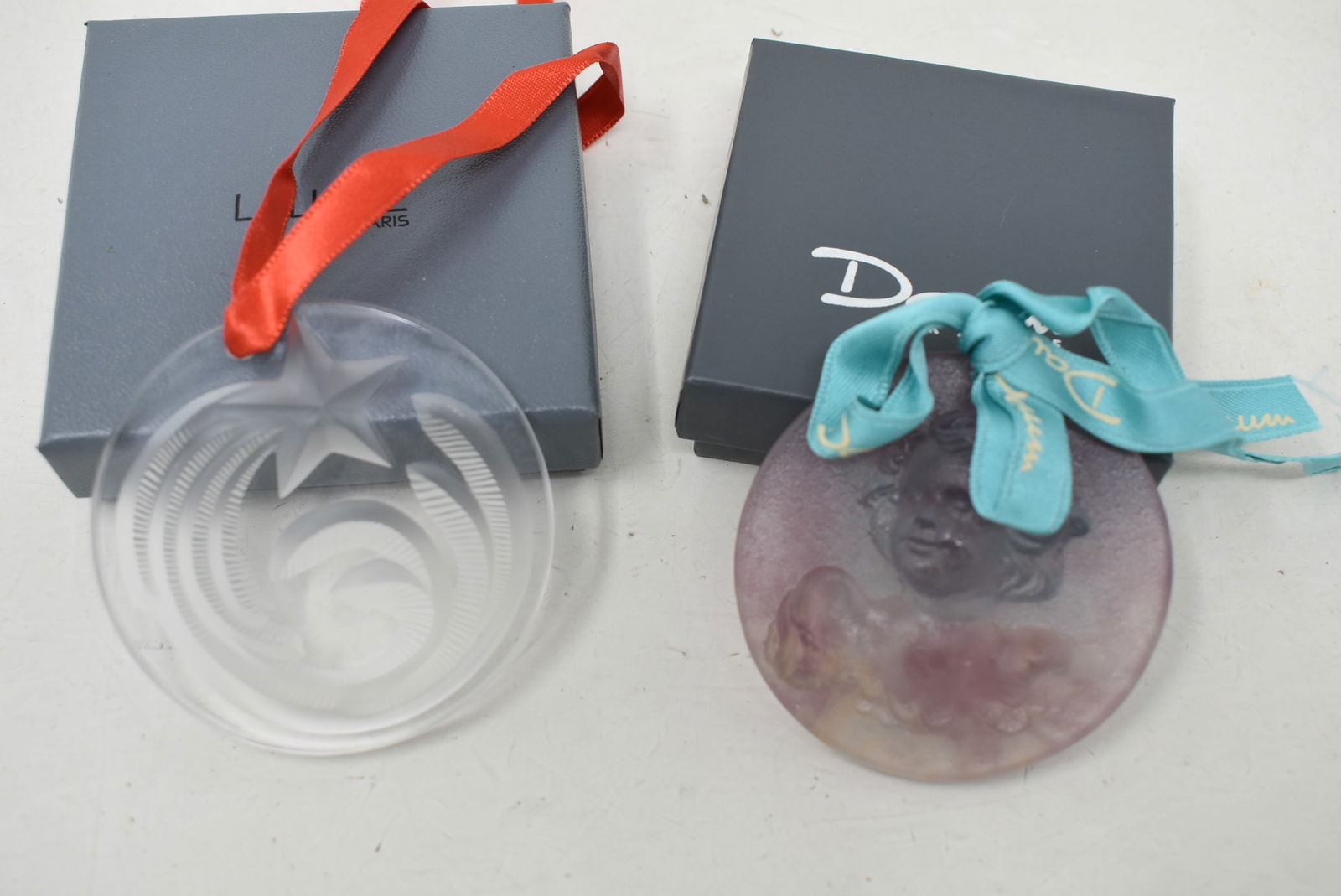 Lalique & Daum France Crystal Christmas Ornaments in Original Boxes (1 of 3)