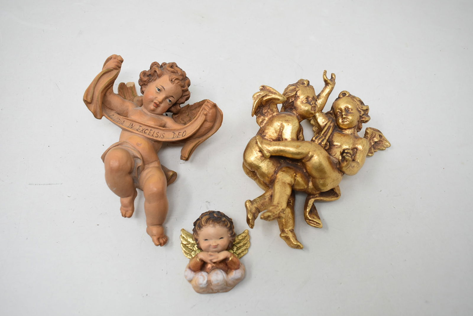 3 Carved Cherubs Angels including Anri (1 of 3)