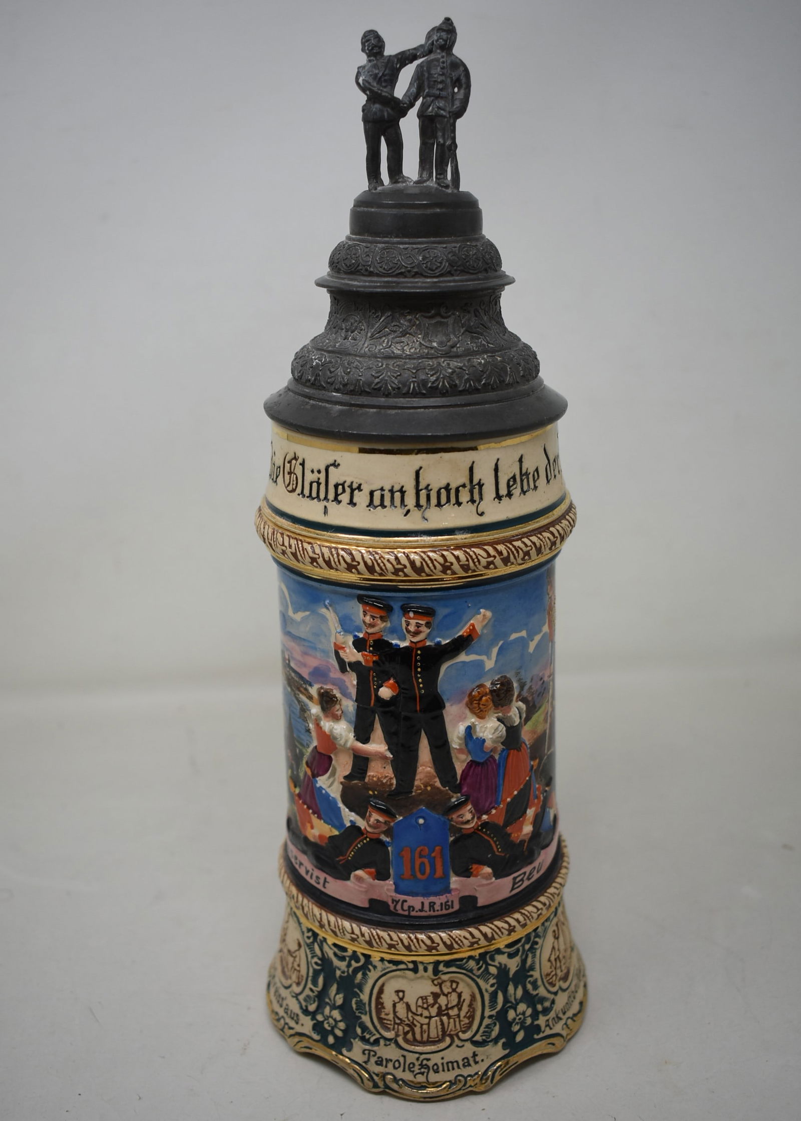 1/2 Liter Regimental Beer Stein 1904-1906 Pottery (1 of 8)