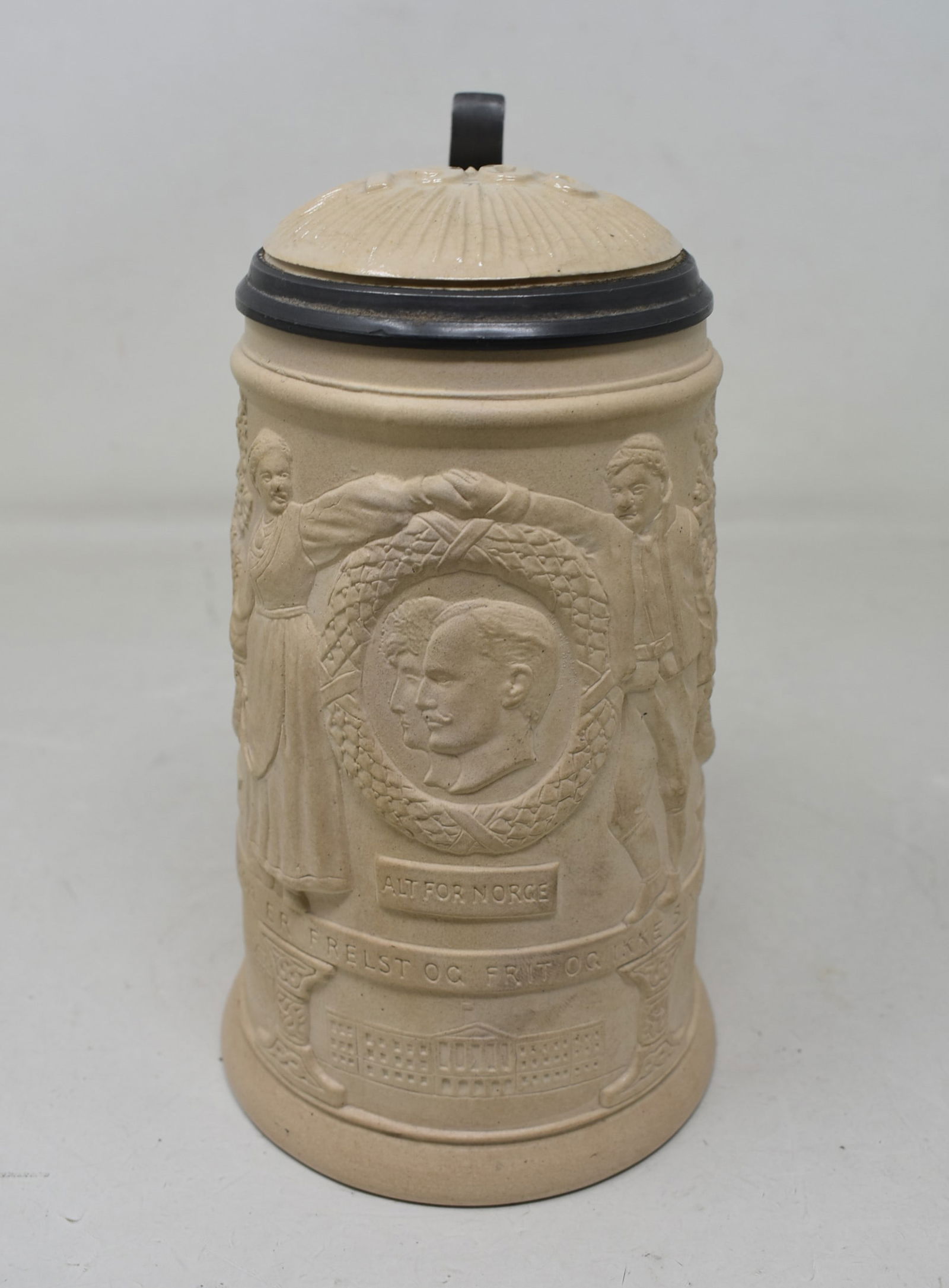 1/2 Liter Alt For Horge "All For Norway" Pottery Beer Stein Independence (1 of 6)