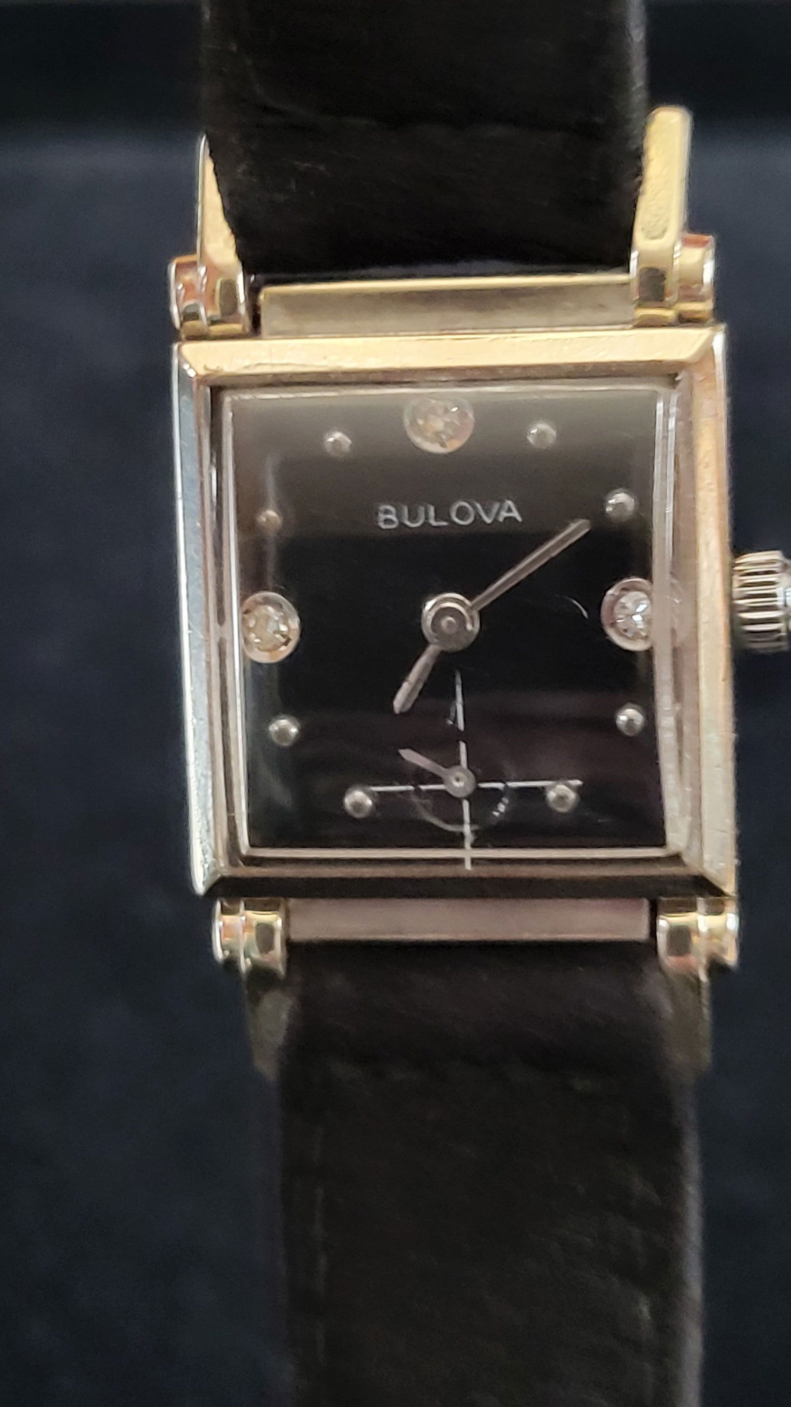 14K White Gold Art Deco Bulova Men's Watch with Diamond Dial (1 of 7)