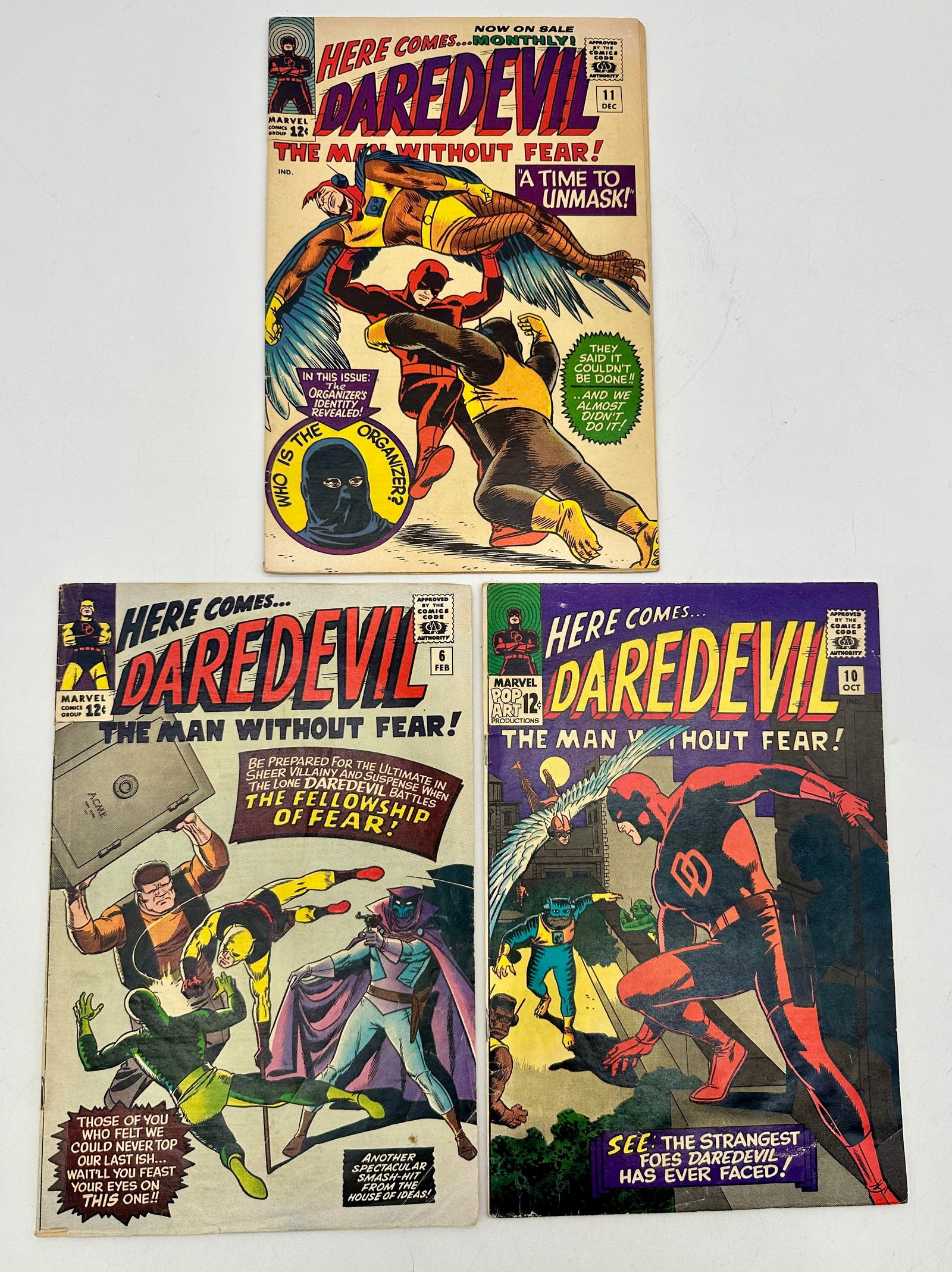 Daredevil #6 #10 & #11 - 1st Mr. Fear, Zoltan Drago, Ani-men, (1 of 5)