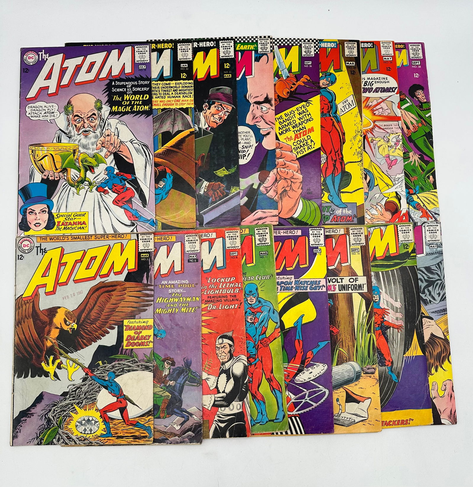 16 issues of The Atom DC 1962 Issues 5 6 8 11 13 14 17 18 19 22 23 24 26 35 36 38 (1 of 5)
