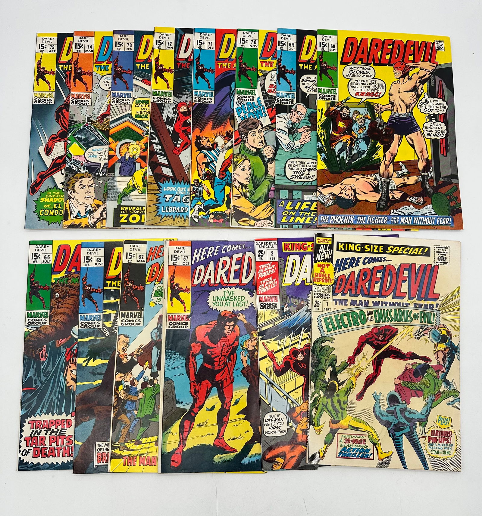 Daredevil King Size 1 & 2 + 57 62 65 66 68 69 70 71 72 73 74 75 (1 of 5)