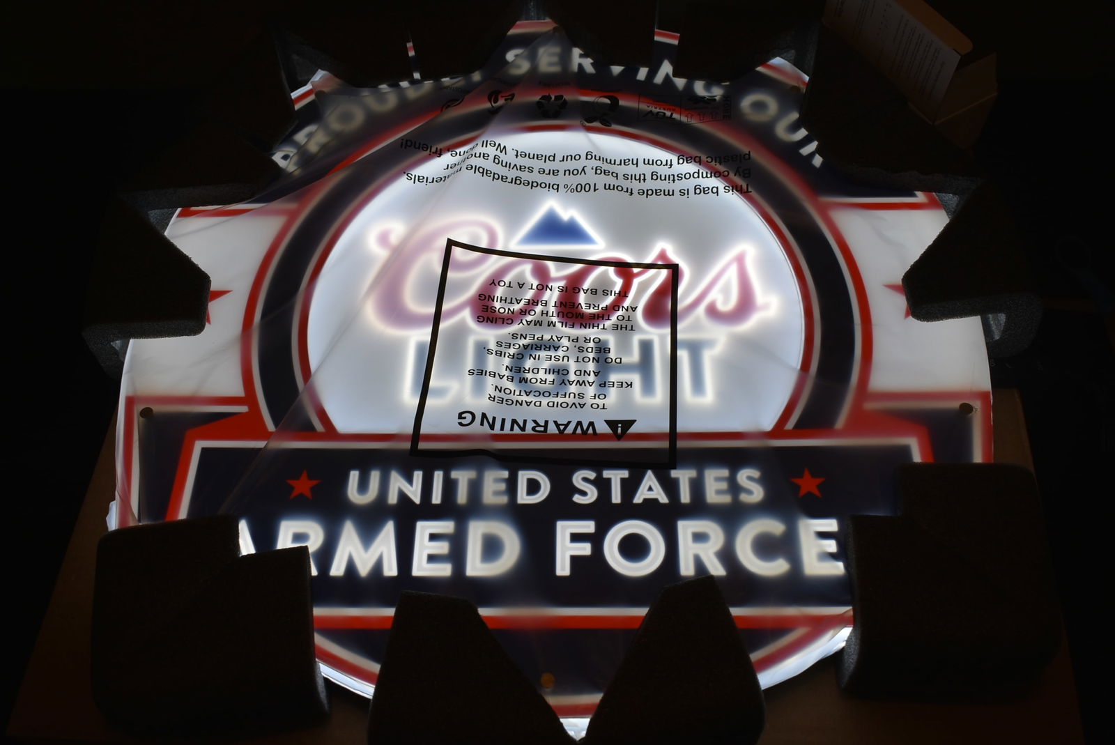 Coors Light US Armed Forces LED Bar Sign Light NEW IN BOX (1 of 3)