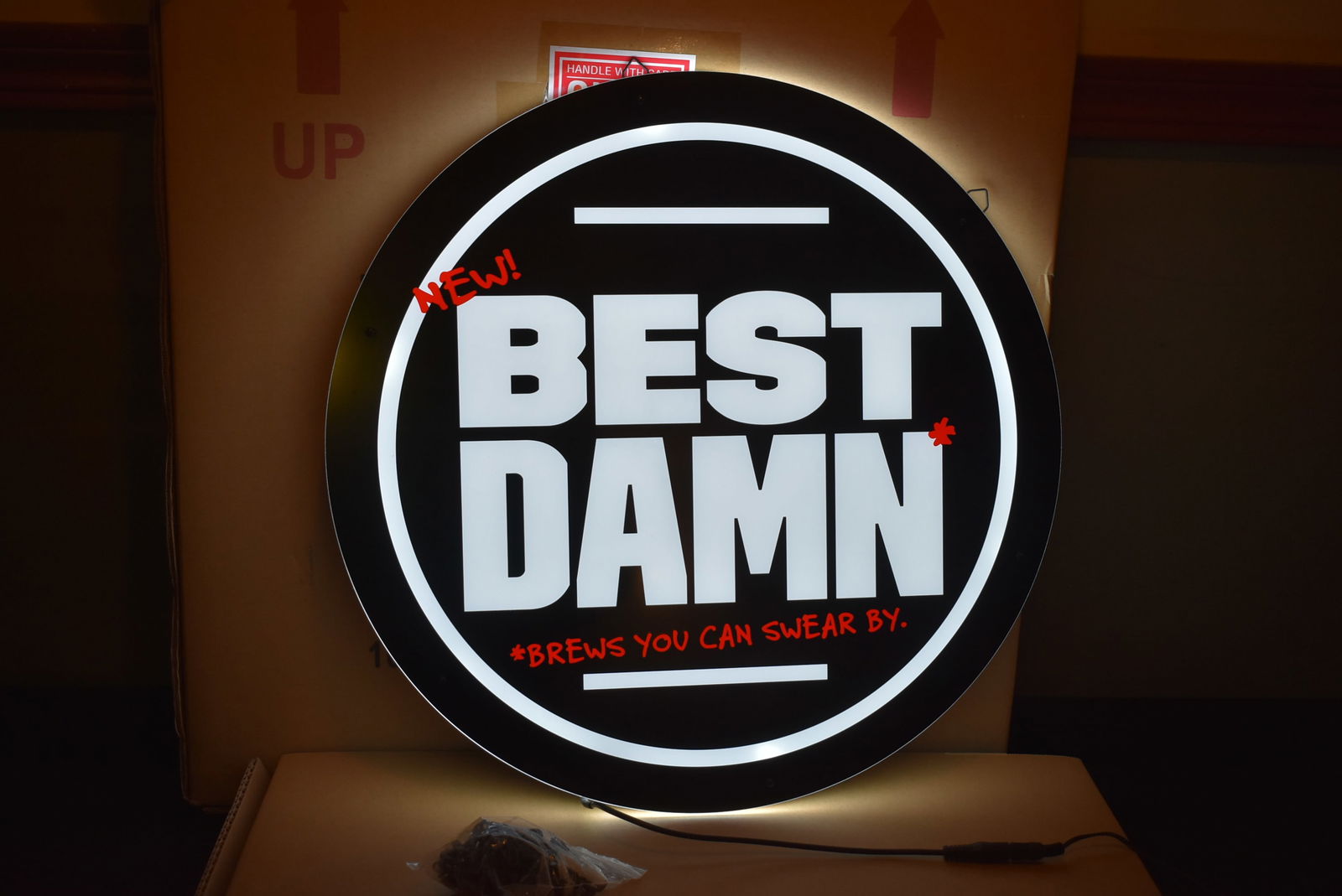 Best Damn Brew LED Bar Light Sign NEW IN BOX (1 of 5)