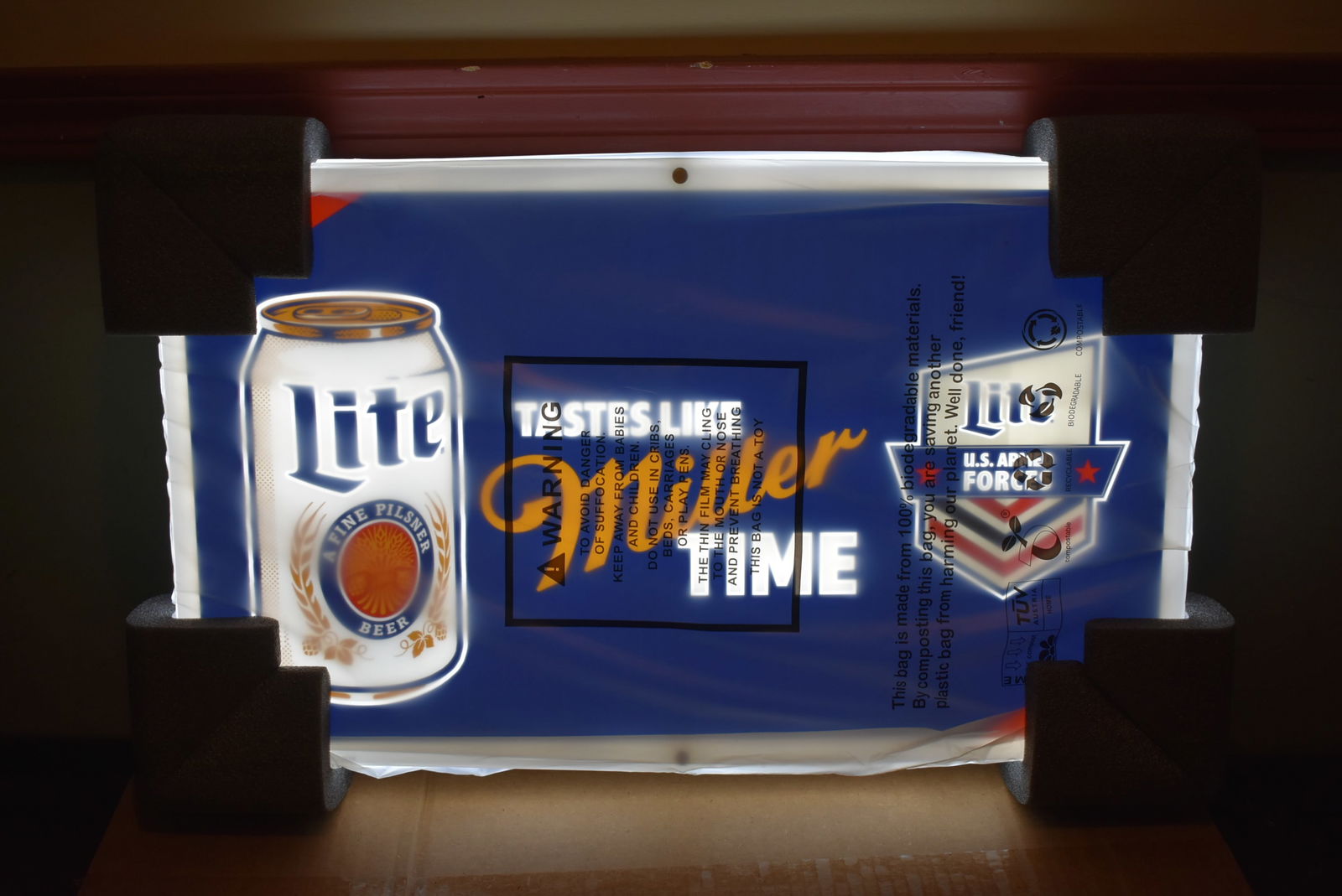 Miller Lite Armed Forces LED Bar Light Sign NEW IN BOX (1 of 5)