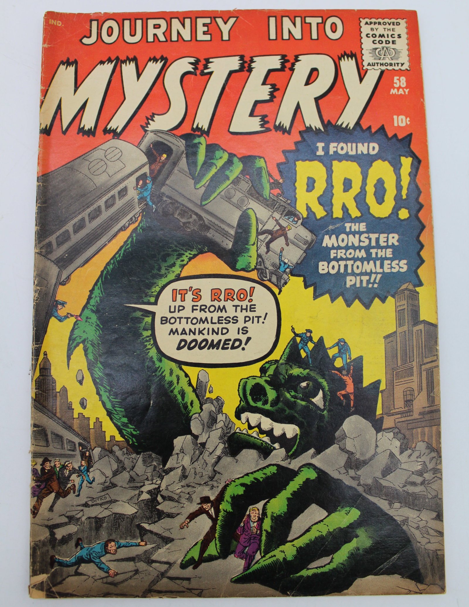 Journey into Mystery #58 - Atlas Comics (1960): Journey into Mystery #58 - Atlas Comics (1960) - Bottom left Corner Chip wear & bends etc. as shown Please See the Photos for condition
