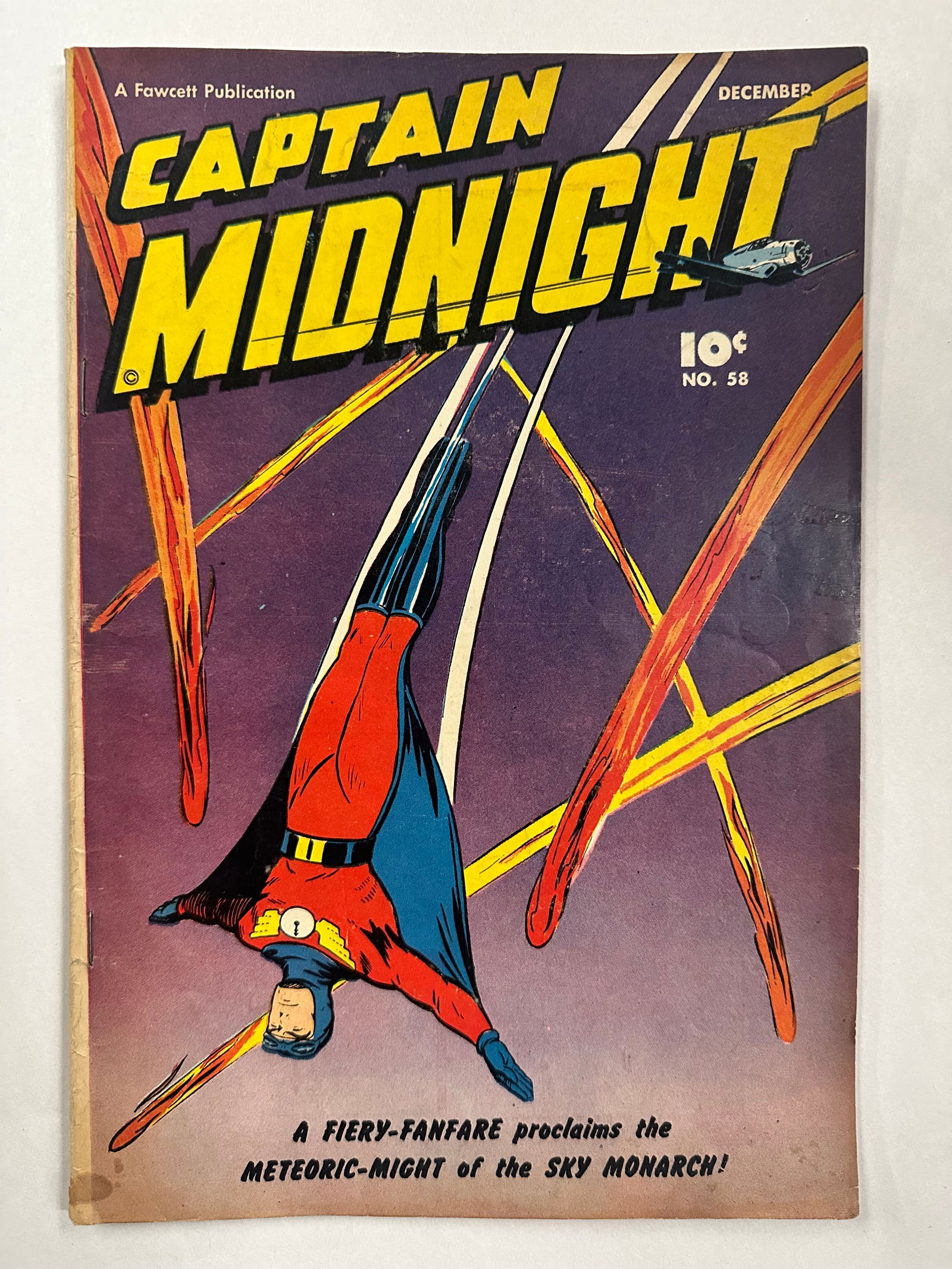 Captain Midnight #58 (1947) Fawcett Comics: Captain Midnight #58 (1947) Fawcett Comics - wear & bends etc. as shown Please See the Photos for condition