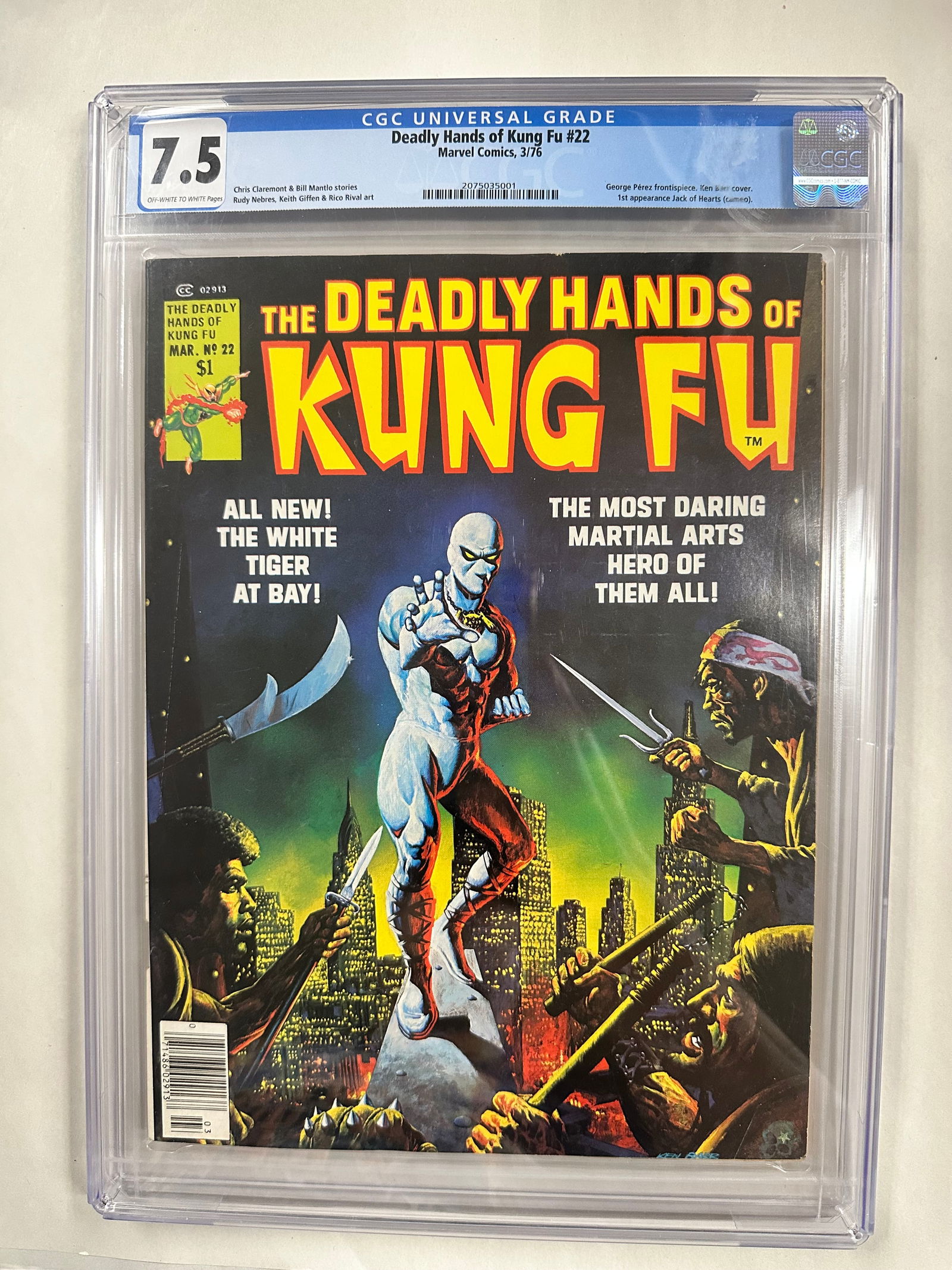 Deadly Hands of Kung Fu #22 (1976) CGC 7.5 - 1st Appearance of Jack of Hearts (Cameo) (1 of 3)