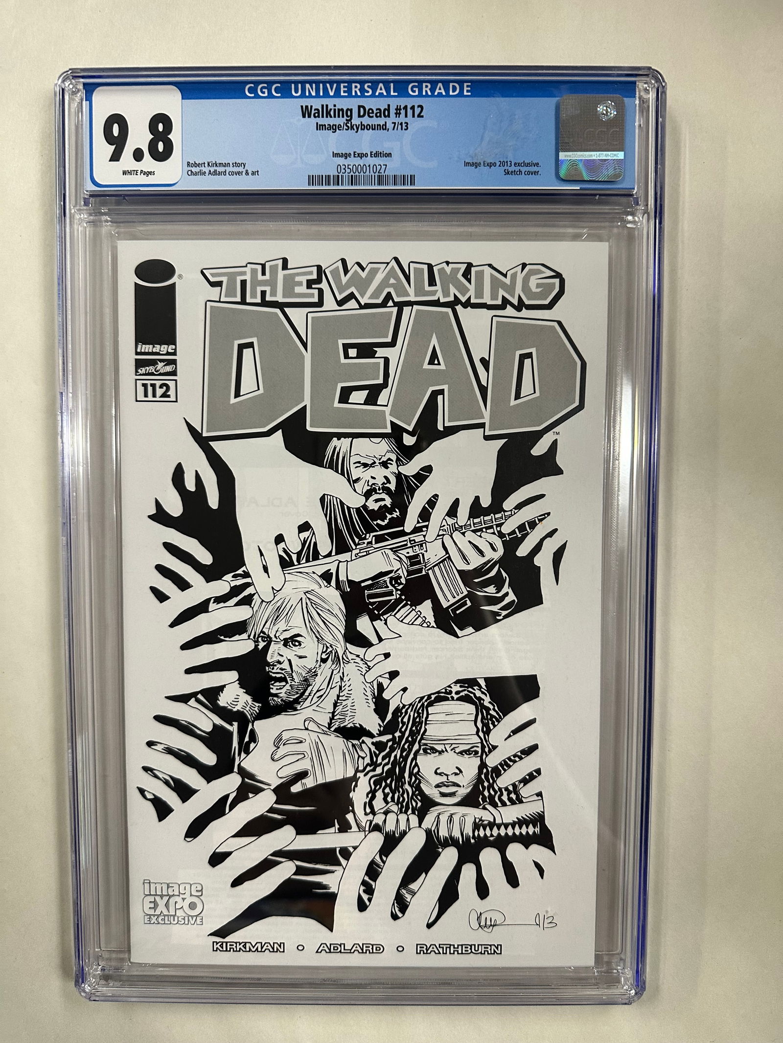 The Walking Dead #112 CGC 9.8 - Image Expo 2013 Exclusive Sketch Variant Cover (1 of 3)