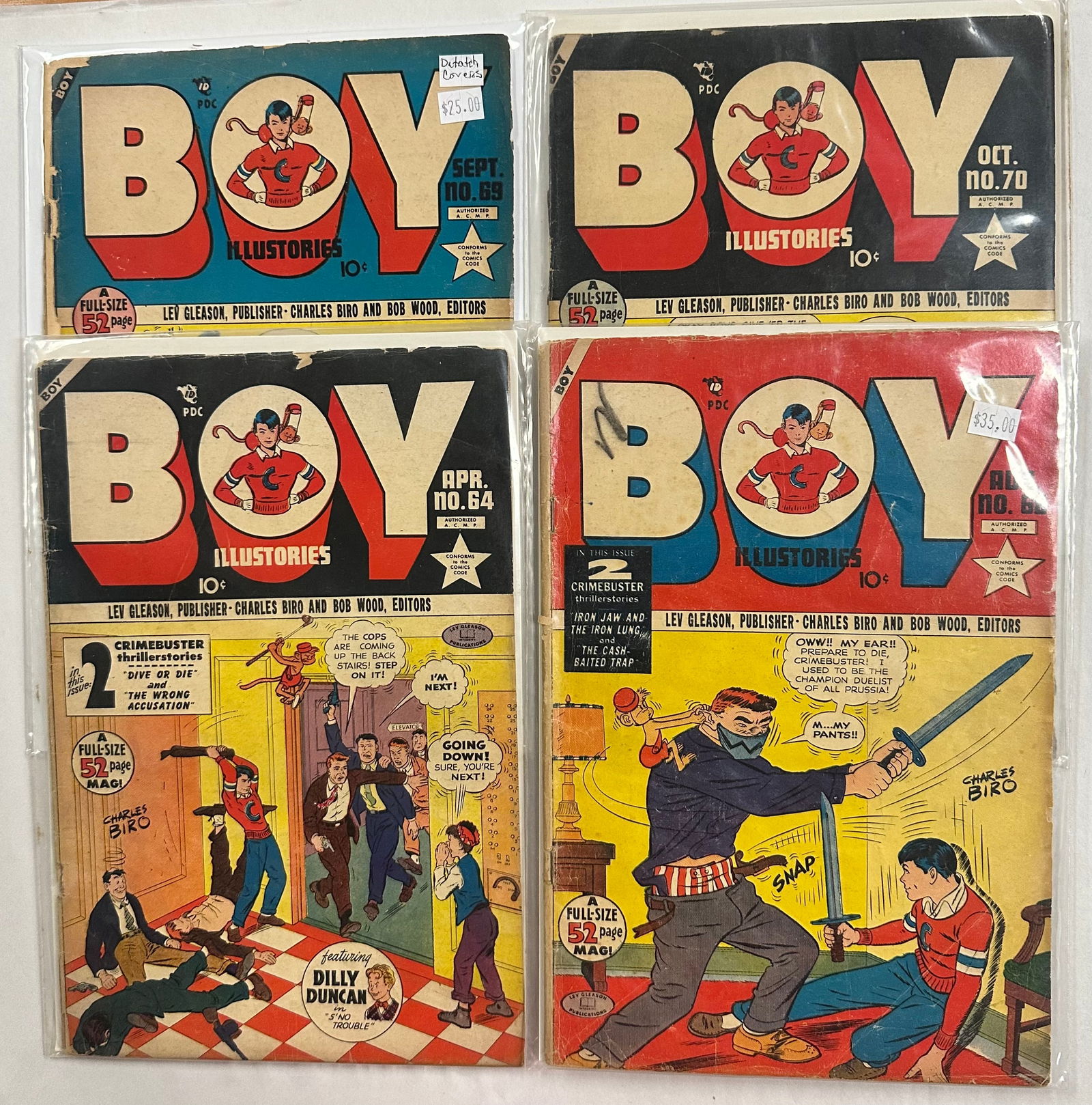 Boy Comics #64 #68 #69 #70 Lev Gleason (1951) (1 of 6)