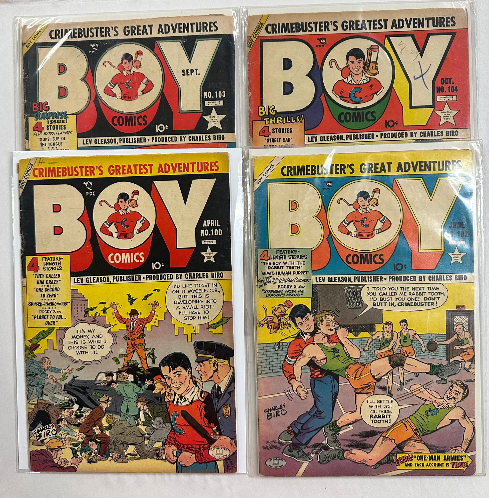 Boy Comics #100 #102 #103 #104 Lev Gleason (1954) (1 of 5)