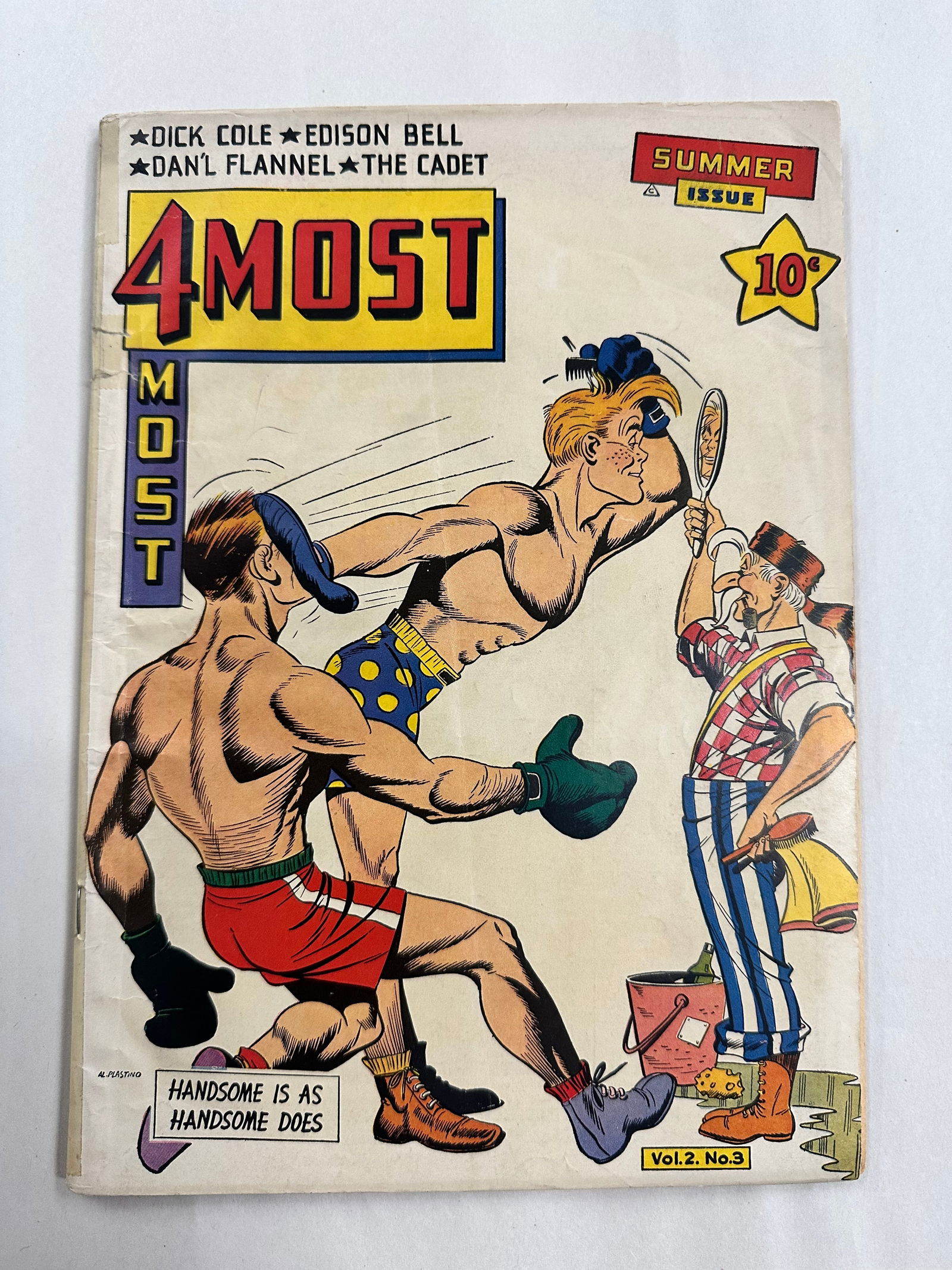 4 Most Comics Vol.2 No.3 (summer 1943) Boxing Cover: 4 Most Comics Vol.2 No.3 (summer 1943) Boxing Cover - Has Tape on Spine - book may have Bends, tears, wear etc. - see Photos for condition.
