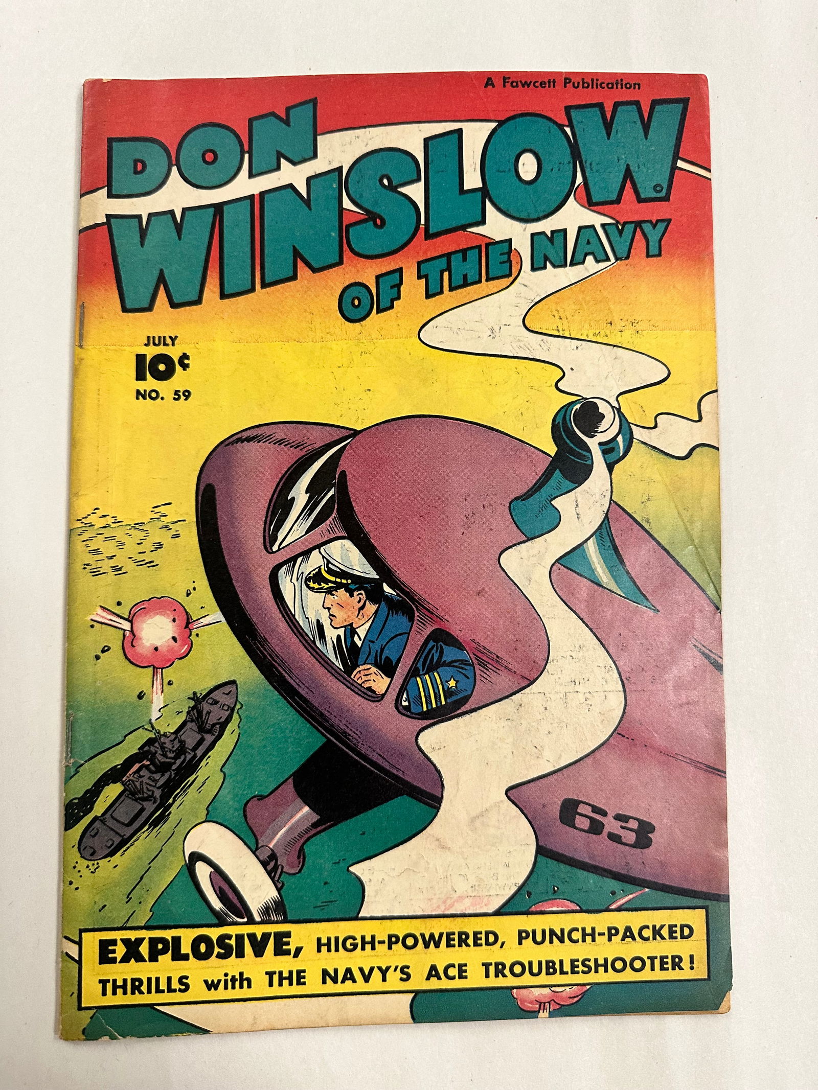 Don Winslow of the Navy #59 (1948) Helicopter Cover: Don Winslow of the Navy #59 (1948) Helicopter Cover - book may have Bends, tears, wear etc. - see Photos for condition.