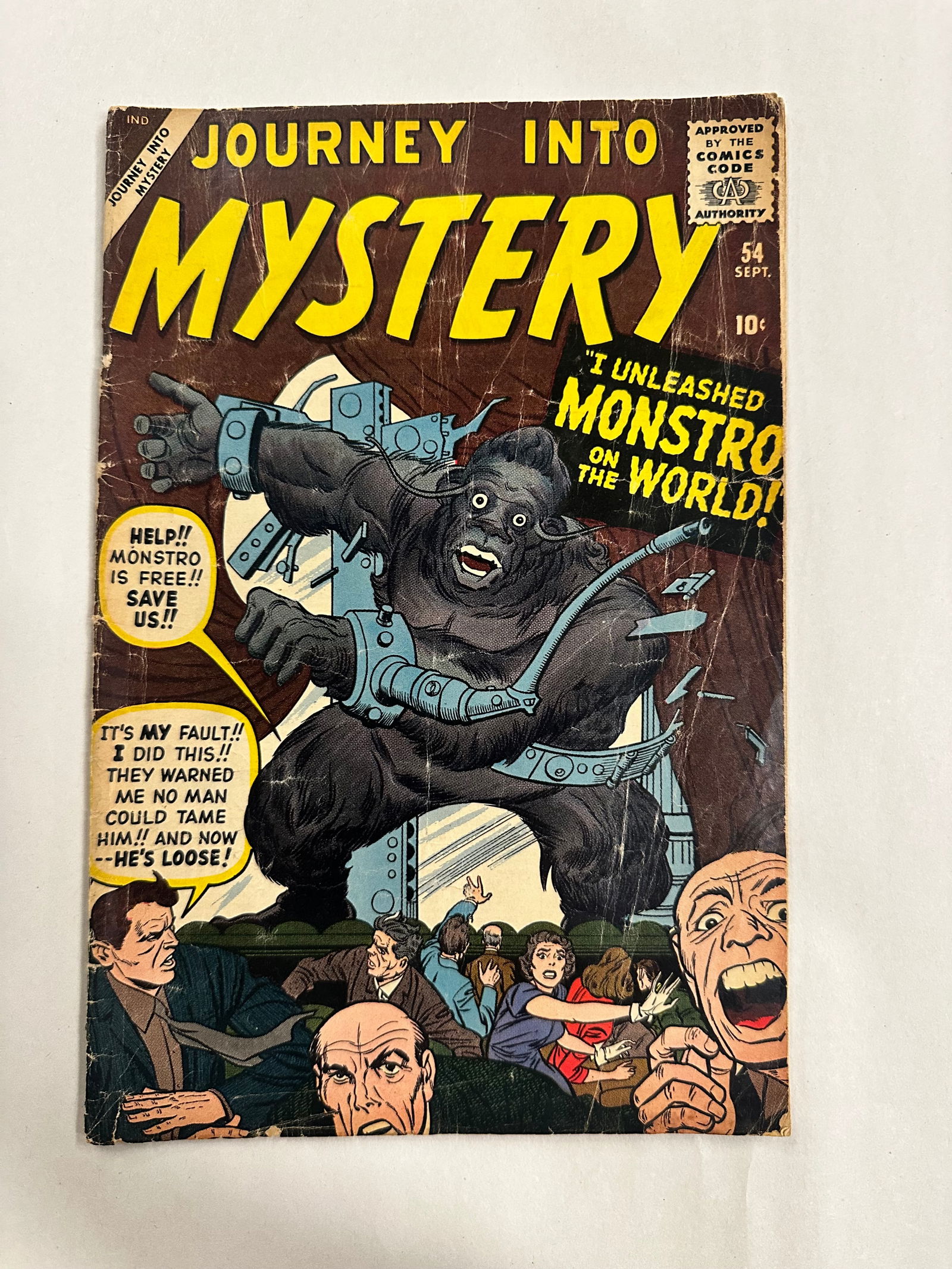 Journey into Mystery #54 (1959) Atlas Comics Monstro!: Journey into Mystery #54 (1959) Atlas Comics Monstro! - book may have Bends, tears, wear etc. - see Photos for condition.