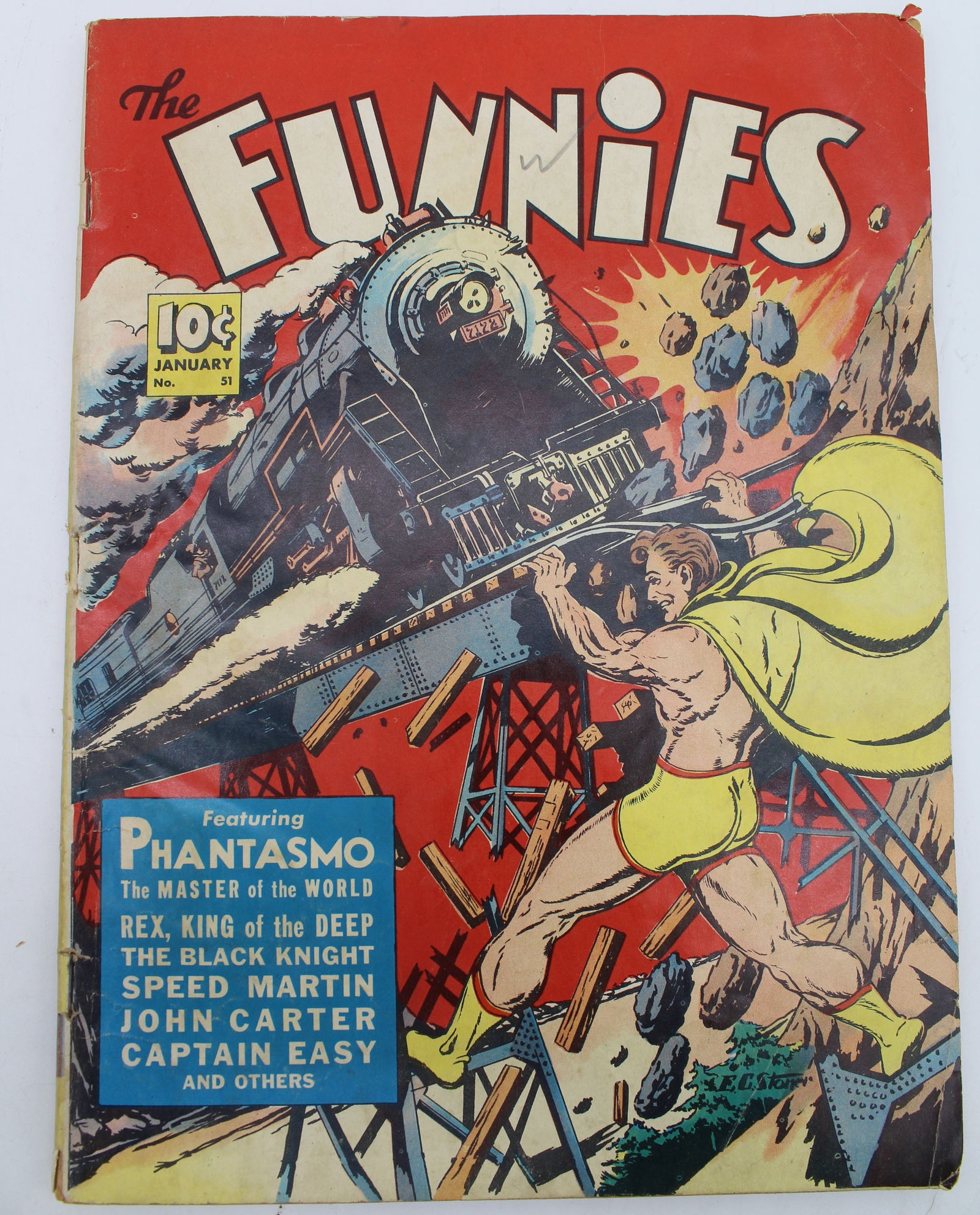 The Funnies #51 (1941) Phantasmo, Black Knight, John Carter of Mars: The Funnies #51 (1941) Phantasmo, Black Knight, John Carter of Mars - book may have Bends, tears, wear etc. - see Photos for condition.