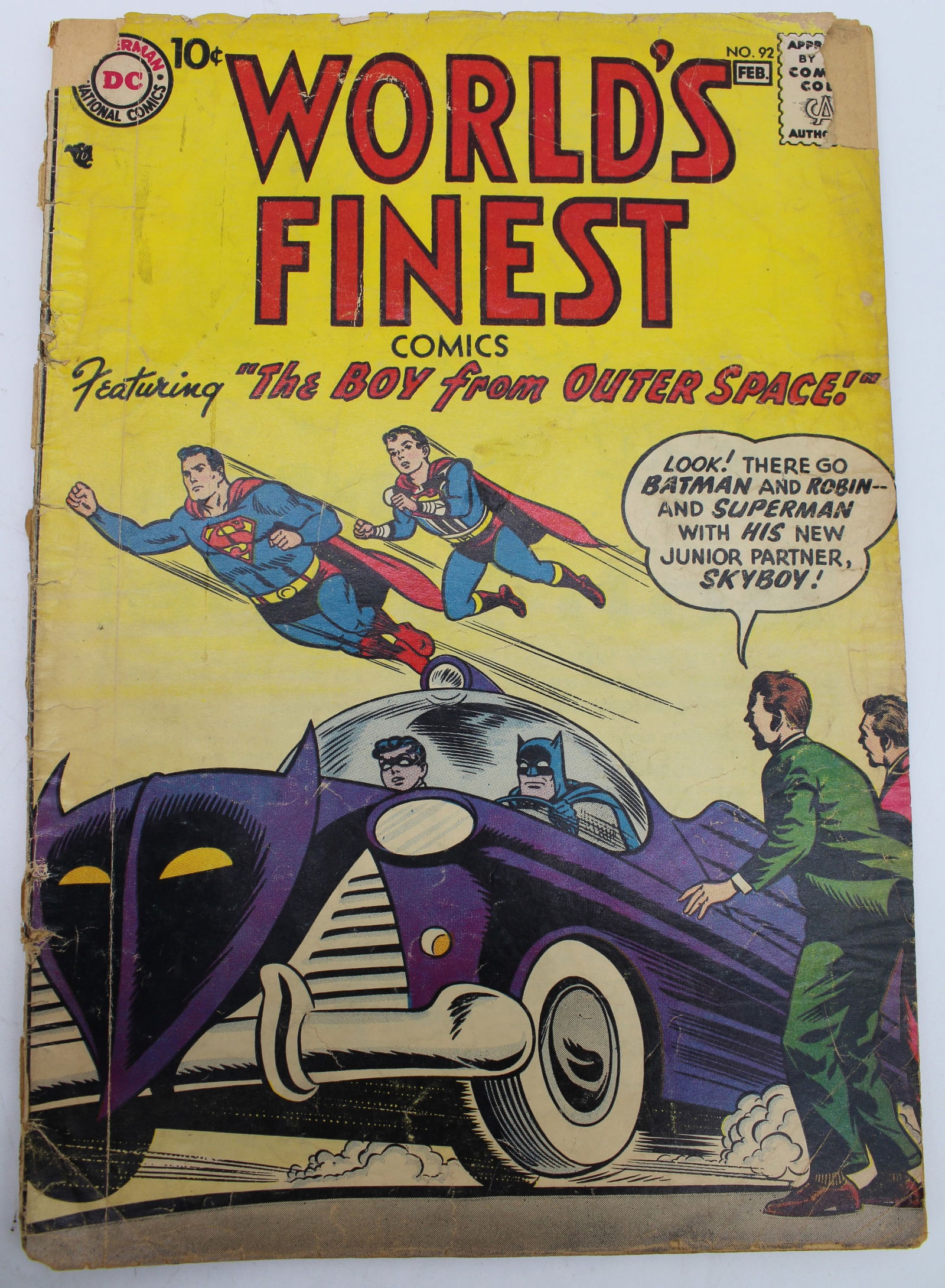 World's Finest Comics #92 (1957) Batman Robin Superman & Skyboy... (1 of 3)