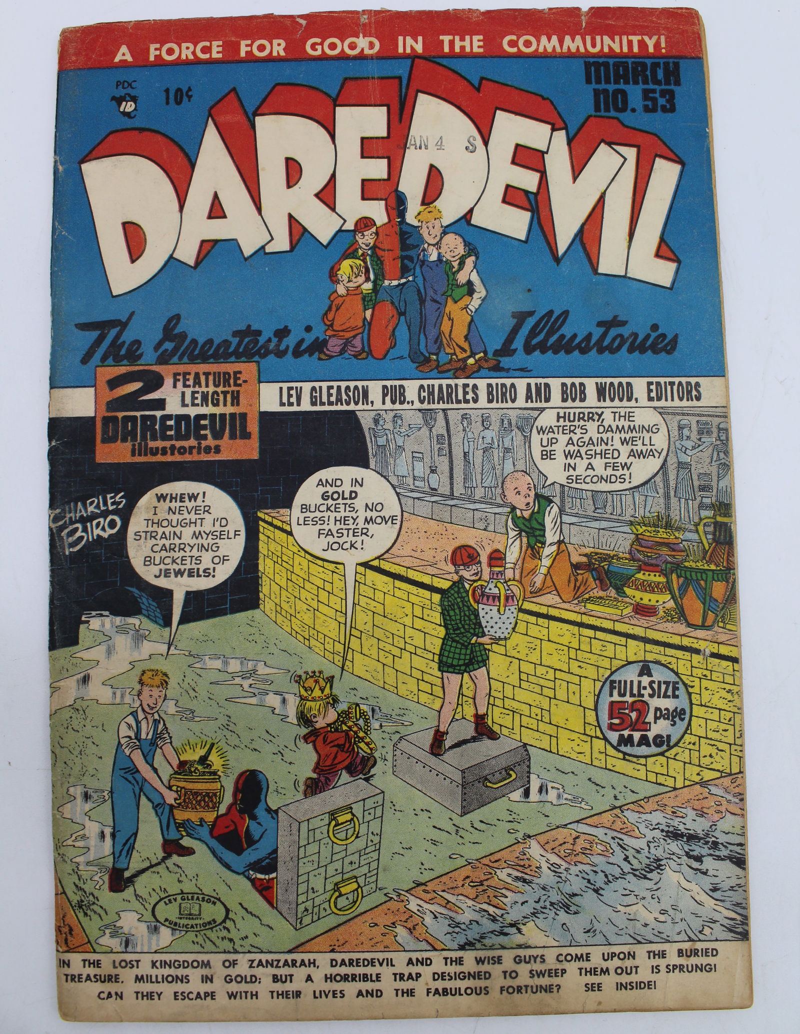 Daredevil #53 (1949): Daredevil #53 (1949) -Large stain on Back cover - book may have Bends, tears, wear etc. - see Photos for condition.