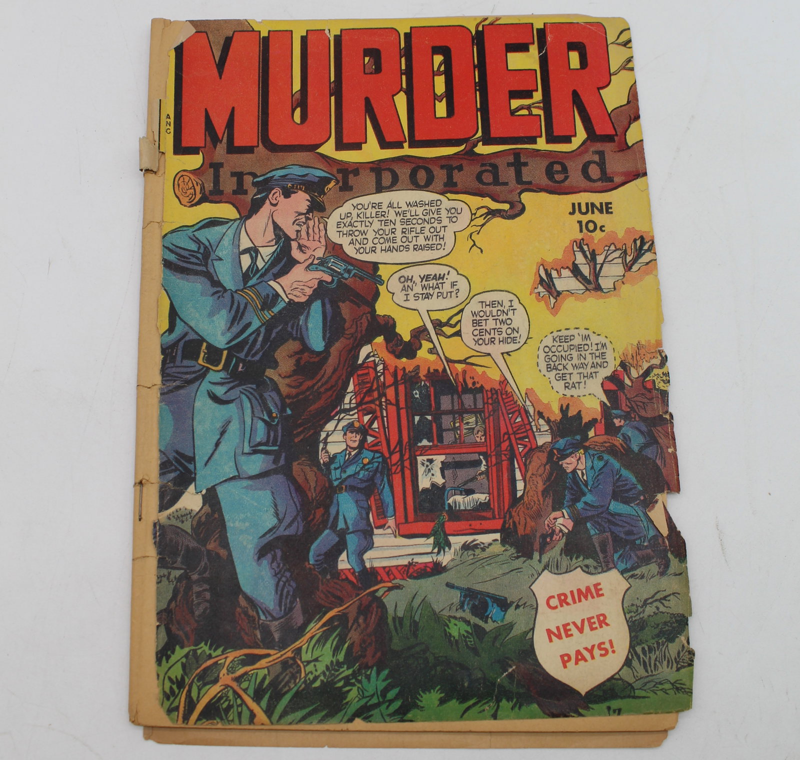 Murder Incorporated #11 (1949): Murder Incorporated #11 (1949) - Detached Cover - book may have Bends, tears, wear etc. - see Photos for condition.