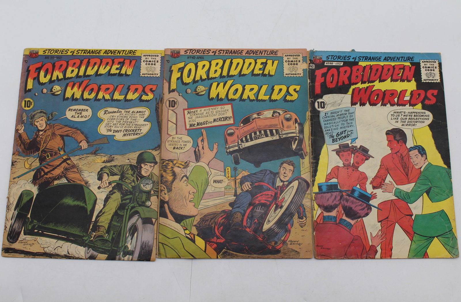 3 Issues of Forbidden Worlds #39 #42 #88: 3 Issues of Forbidden Worlds #39 #42 #88 - books may have Bends, tears, wear etc. - see Photos for condition.