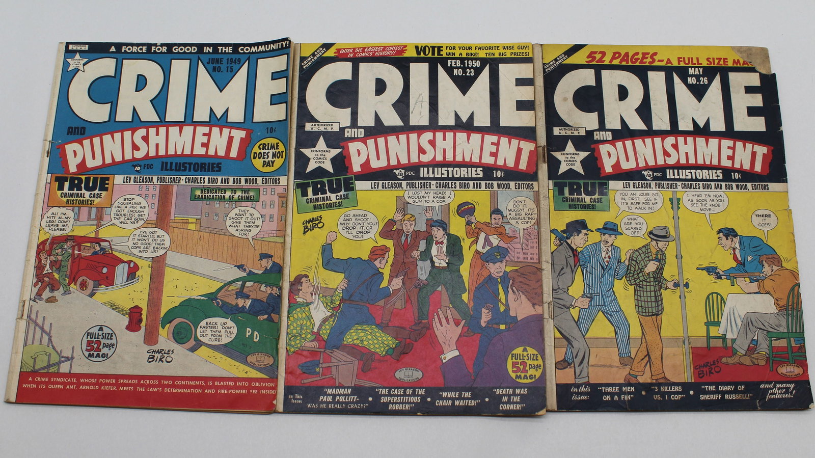 3 Issues of Crime and Punishment #15 #23 & #26: 3 Issues of Crime and Punishment #15 #23 & #26 - books may have Bends, tears, wear etc. - see Photos for condition.
