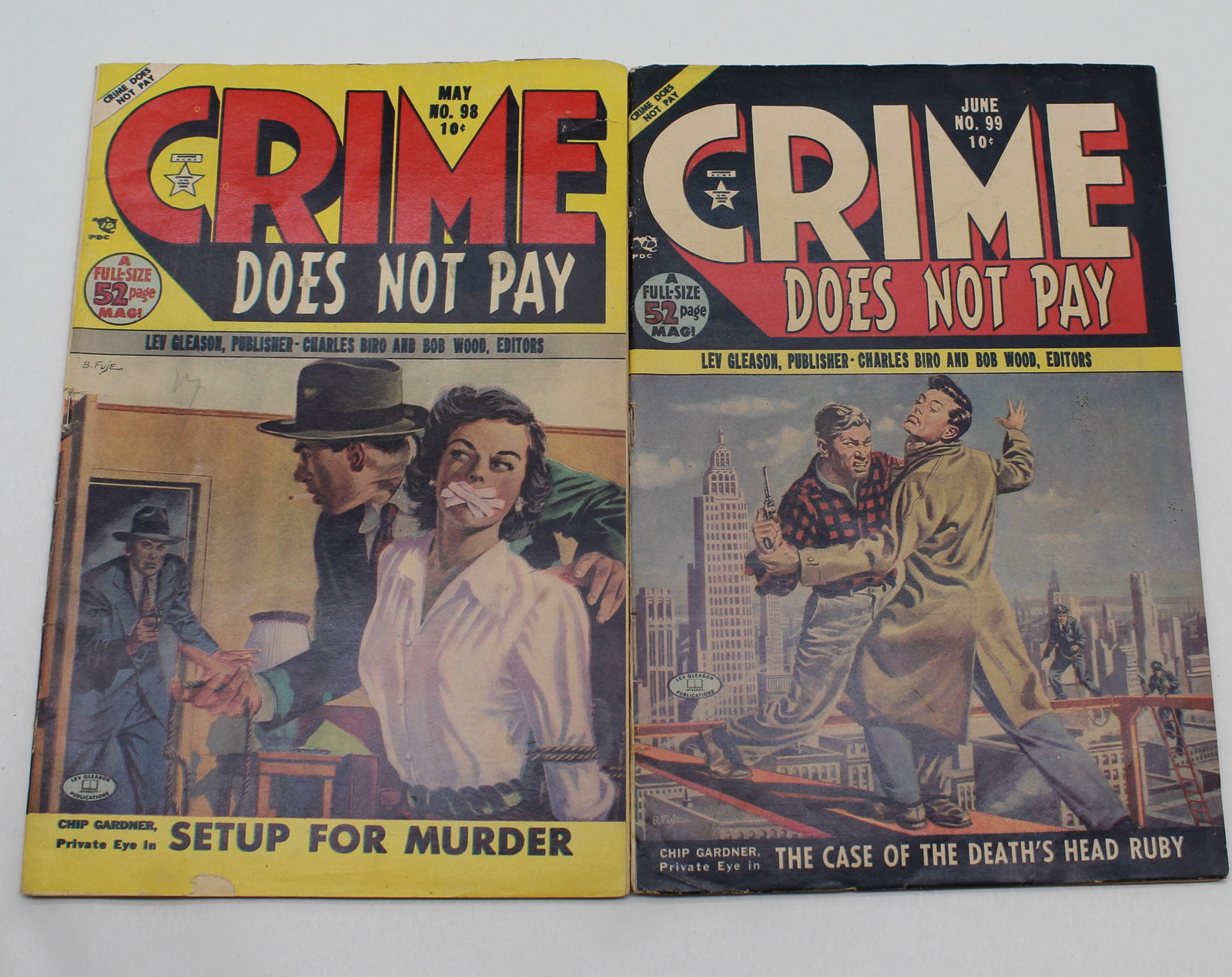 2 Issues of Crime Does Not Pay #98 & #99: 2 Issues of Crime Does Not Pay #98 & #99 - books may have Bends, tears, wear etc. - see Photos for condition.
