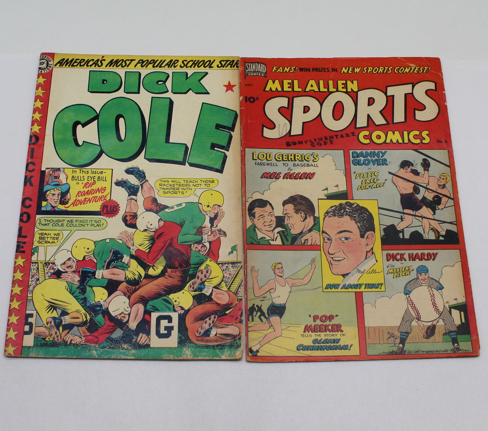 2 Golden Age Sports Comics - Dick Cole #8 & Mel Allen Sports Comics #6 (1 of 3)