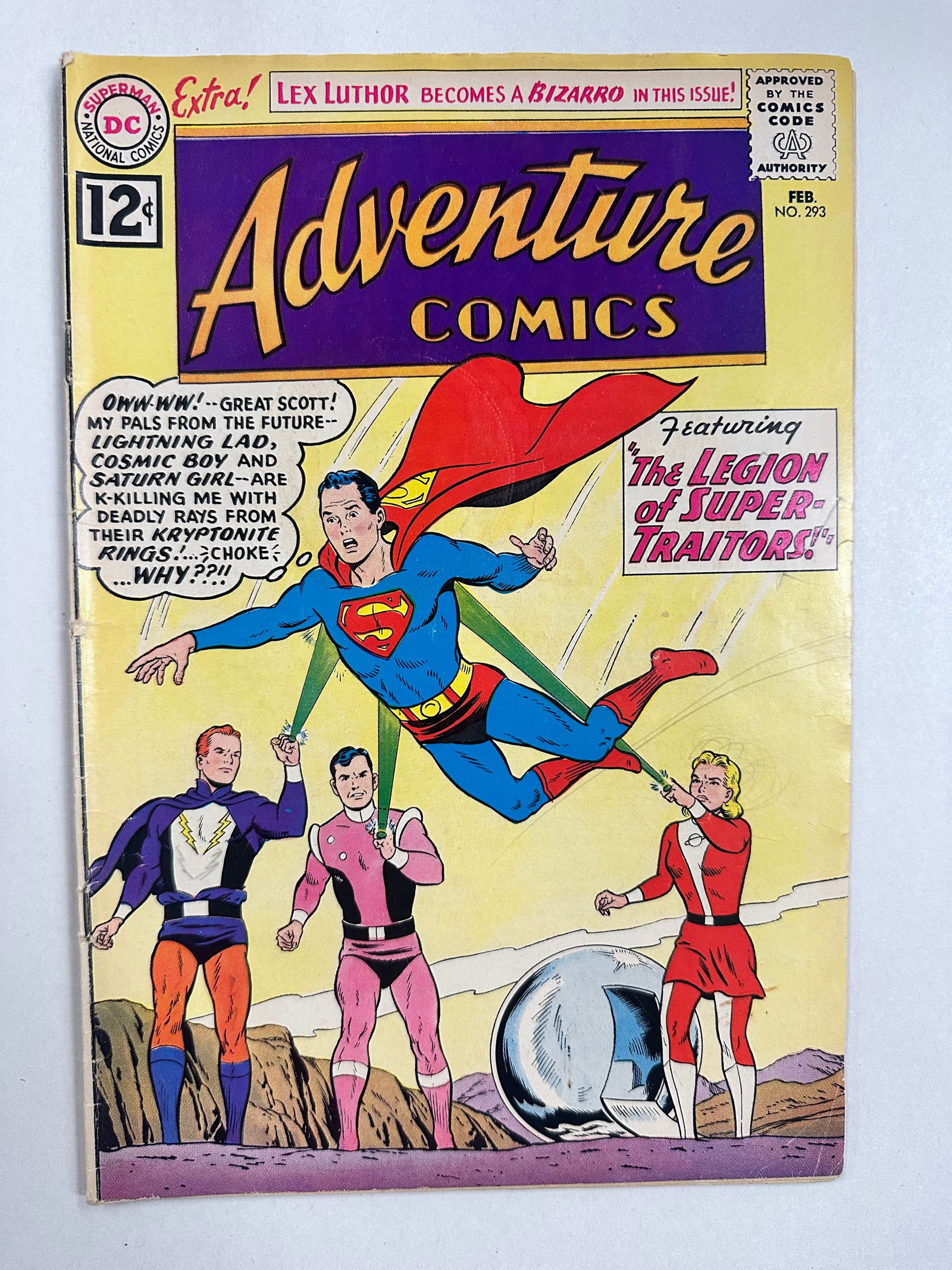 Adventure Comics #293 (1962) 1st Legion of Super-Pets 2nd General Zod 1st Bizarro Lex Luther (1 of 4)