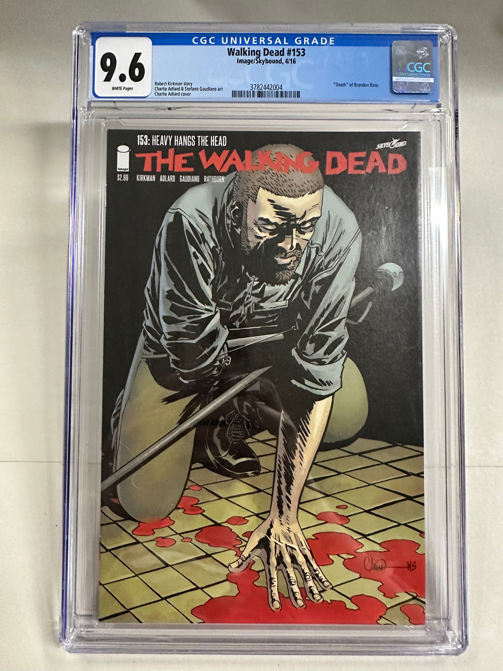 Walking Dead #153 (2016) Graded CGC 9.6 - "Death" of Brandon Rose (1 of 2)
