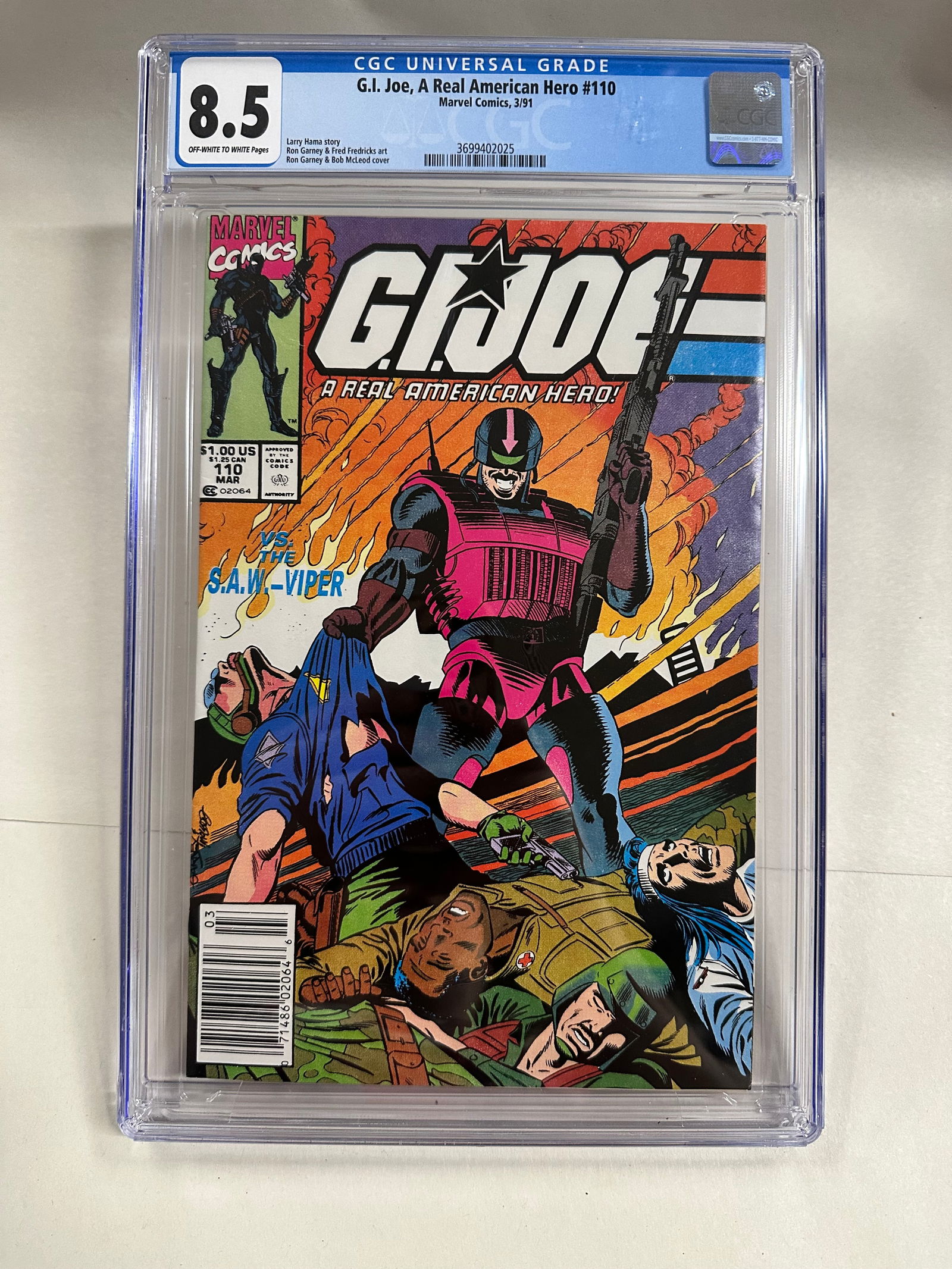 G.I. Joe A Real American Hero #110 (1991) Graded CGC 8.5 (1 of 2)