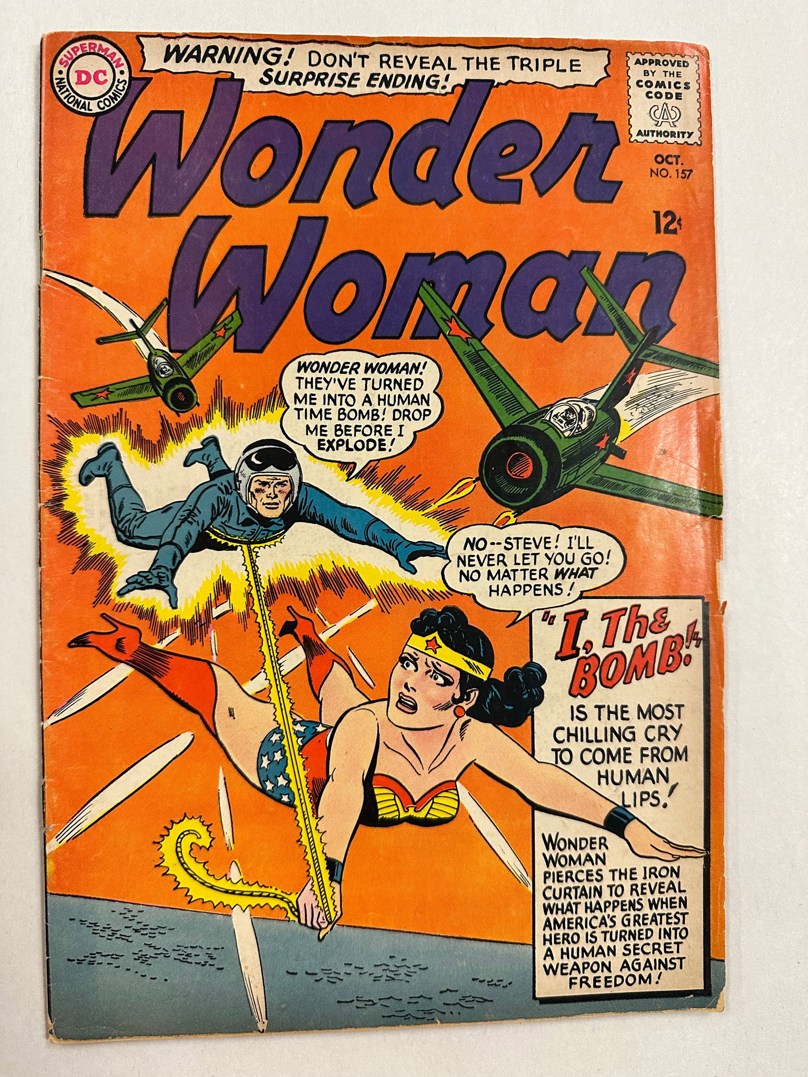 Wonder Woman #157 (1965) 1st App. of Egg Fu (a Racist Stereotype Character): Wonder Woman #157 (1965) 1st App. of Egg Fu (a Racist Stereotype Character) - Comic Book is in Overall Nice but read Shape