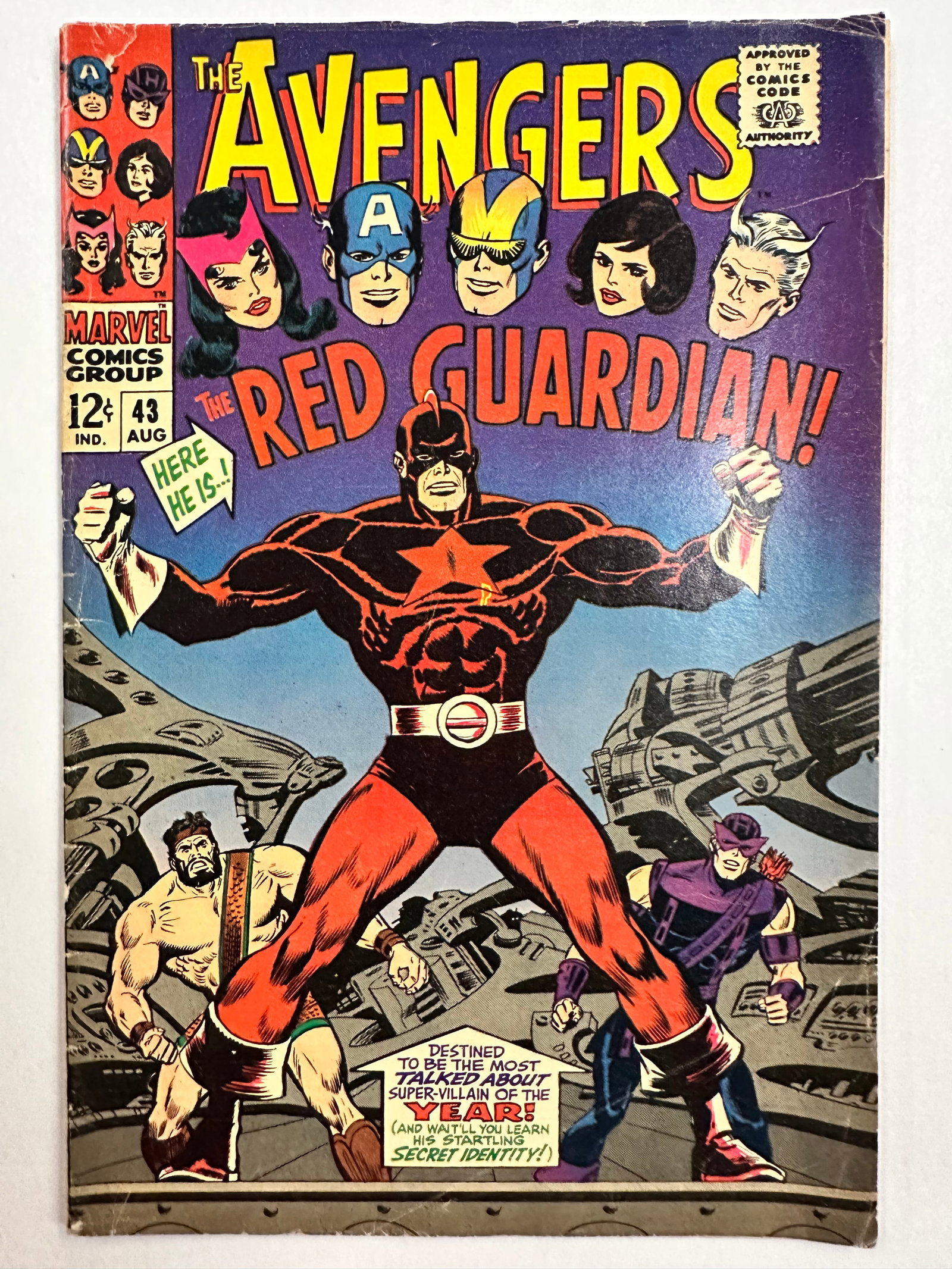 Avengers #43 (1967) 1st app. Red Guardian - Thunderbolts Movie: Avengers #43 (1967) 1st app. Red Guardian - Thunderbolts Movie - Comic Book is in Overall Nice but read Shape - Please See Photos for Condition