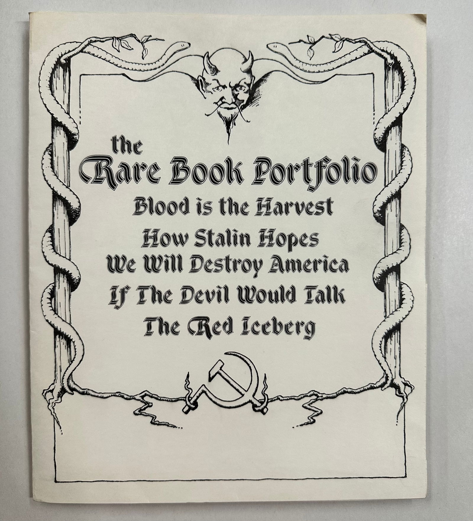The Rare Book Portfolio - Hand Numbered - Blood in the Harvest The Red Iceberg If the Devil Would Ta: The Rare Book Portfolio - Hand Numbered - Blood in the Harvest The Red Iceberg If the Devil Would Talk & How Stalin Hopes to Destroy America - VERY RARE Reproductions of Impossible to Find Comics - Co
