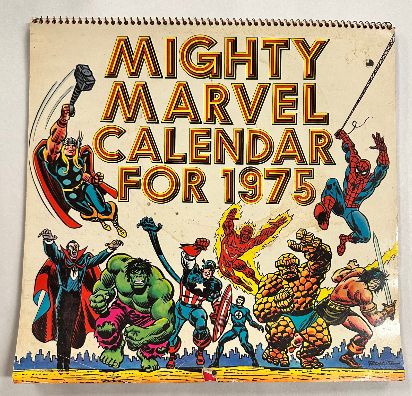 1975 Mighty Marvel Calendar (Make Mine Marvel): 1975 Mighty Marvel Calendar (Make Mine Marvel) - Condition is as shown - Please See Photos for Condition