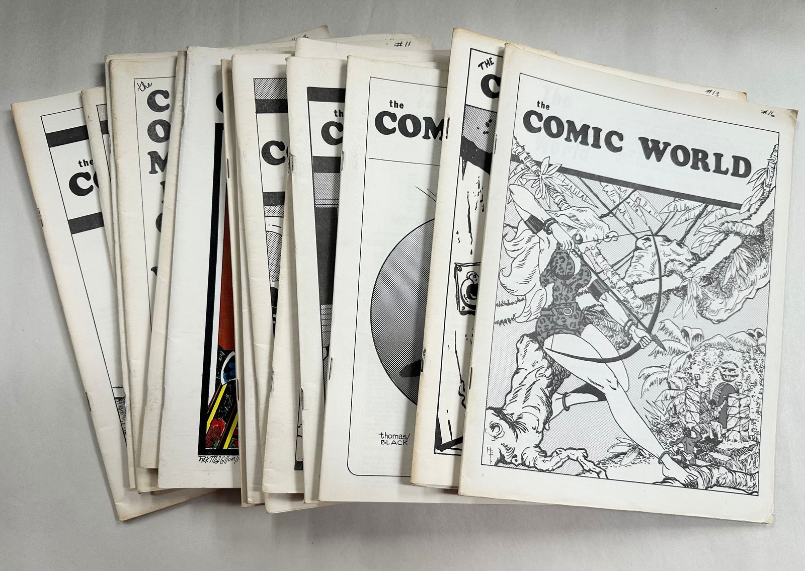 14 The Comic World Fanzine - 1960's-70's: 14 The Comic World Fanzine - 1960's-70's - wear & bends etc. as shown Please See the Photos for condition