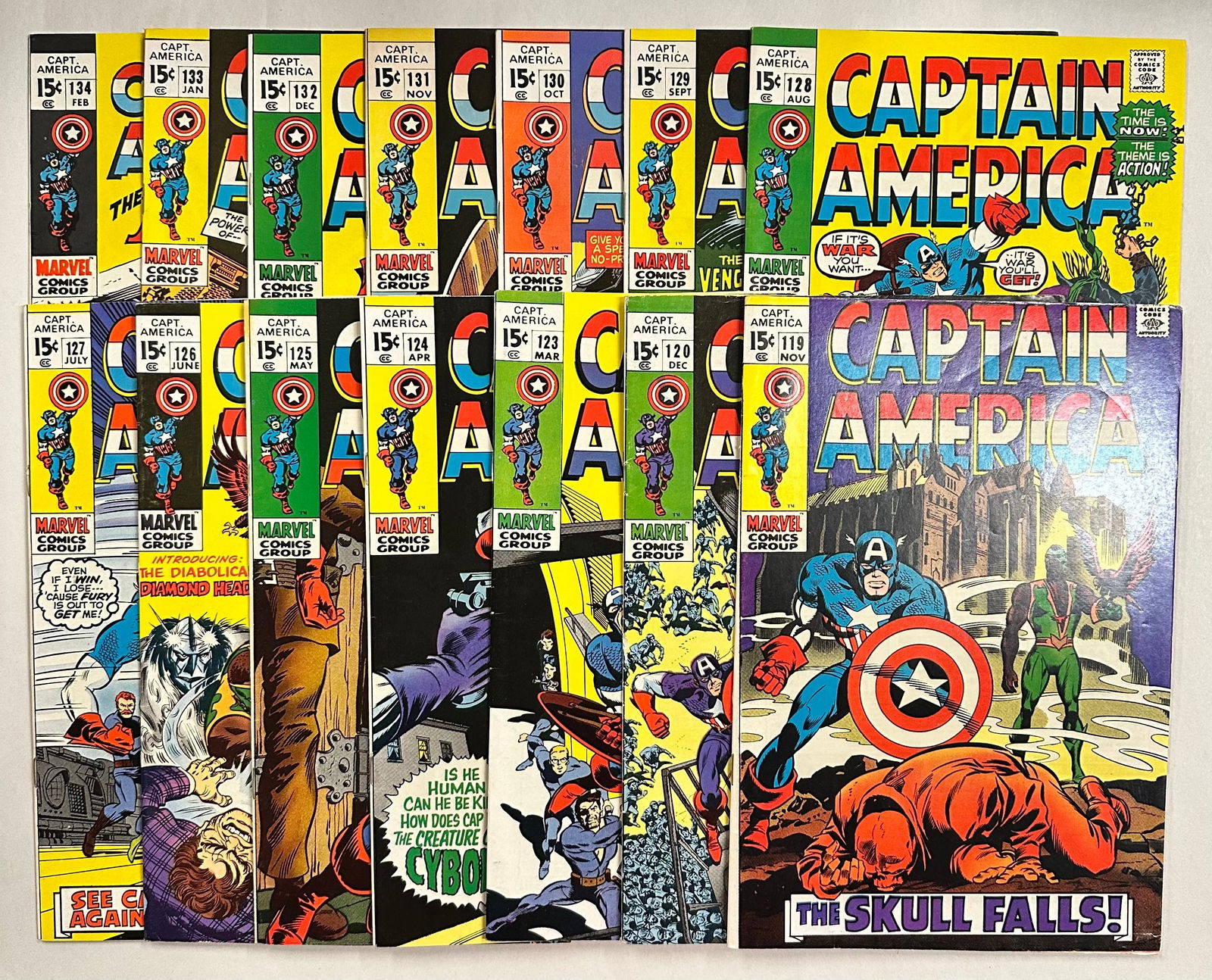 14 Captain America Comic Books - 119-120 & 123-134 (1 of 6)