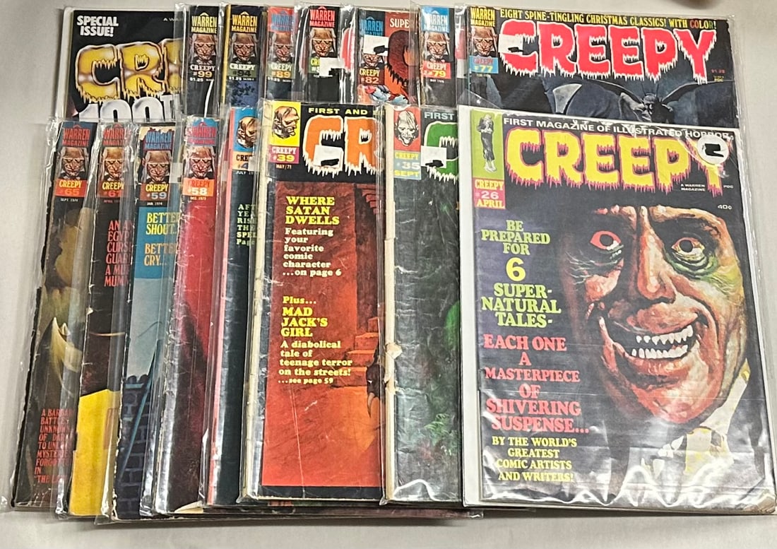 16 Issues of Creepy Magazine 26 35 39 46 58 59 61 65 77 79 82 86 89 94 99 & 100 (1 of 5)