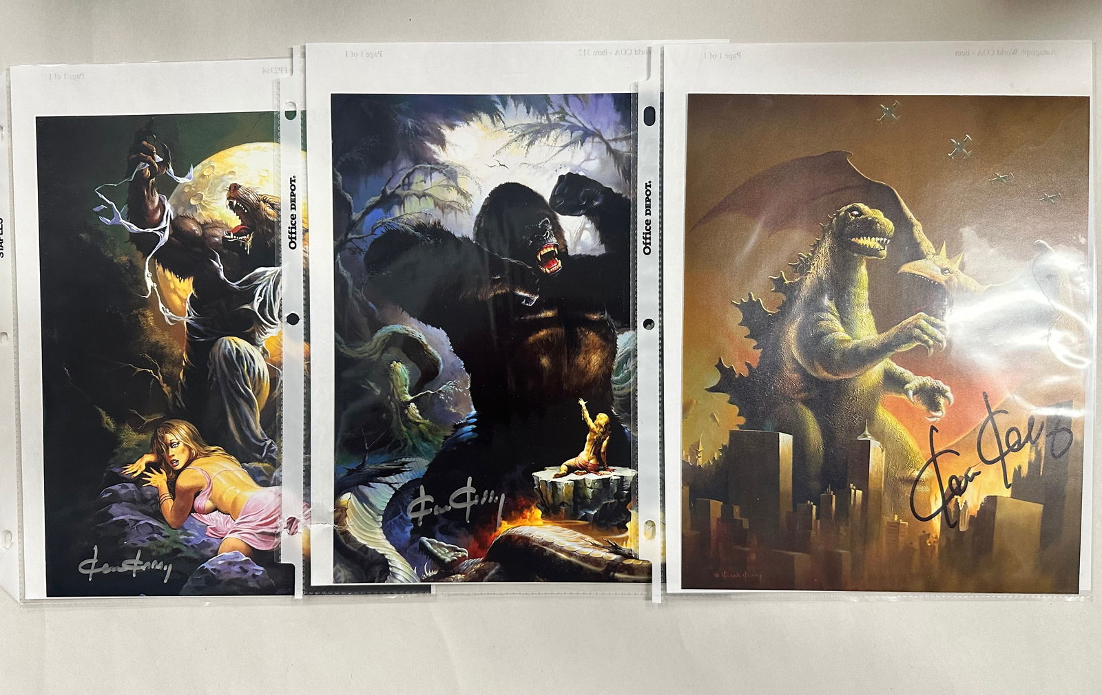 3 Ken Kelly Signed 8x10 Comic Book Fantasy Art Prints (1 of 7)