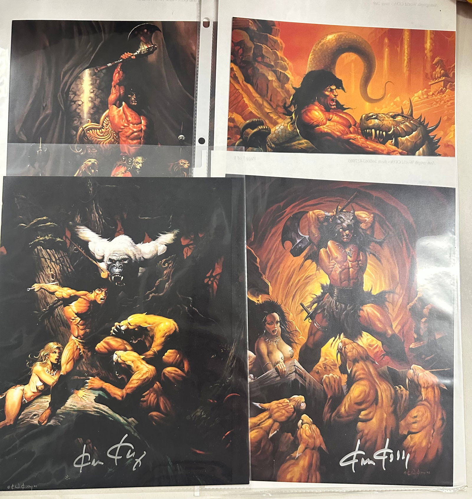 4 Ken Kelly Signed 8x10 Comic Book Fantasy Art Prints (1 of 9)